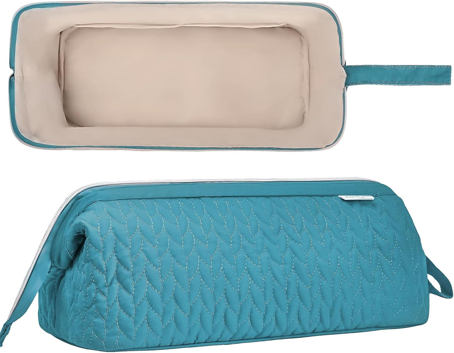  Sac De Rangement Portable De Voyage Pour Outils à Cheveux, étanche, Anti-poussière, Avec Double Poches Et Poignée De Transport, Grande Capacité Pour équipement Capillaire