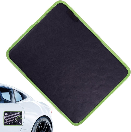  Tapis Magnétique, Tapis De Vis Magnétique, Tapis De Travail Magnétique Flexible, Tapis De Rangement De Boulons En Cuir PVC Pour Réduire La Recherche D'outils, PBV/cuir Noir,