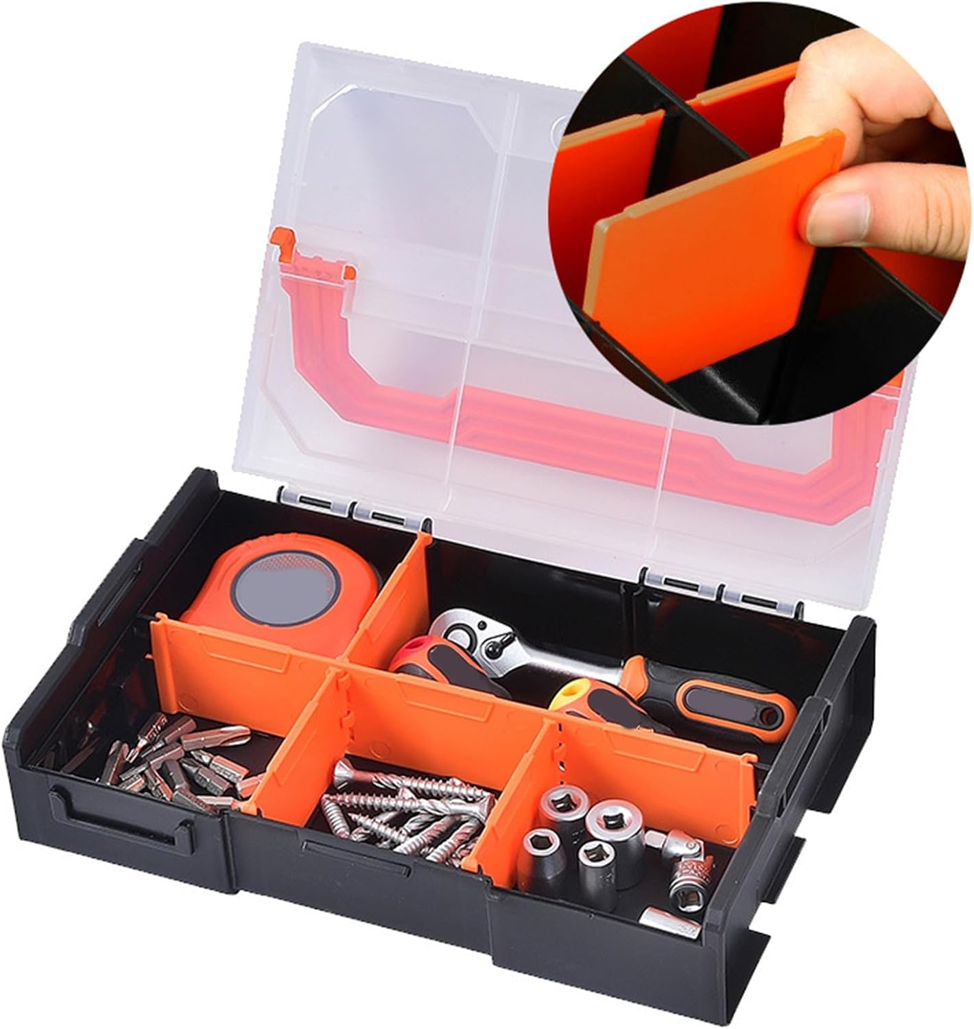  Boîte De Boîtier Stockage D'outils À Vis Multiprices Portables Fabriqués À Partir PP Renforcée Et Rangement D'outils Extérieurs Résistants Glissement