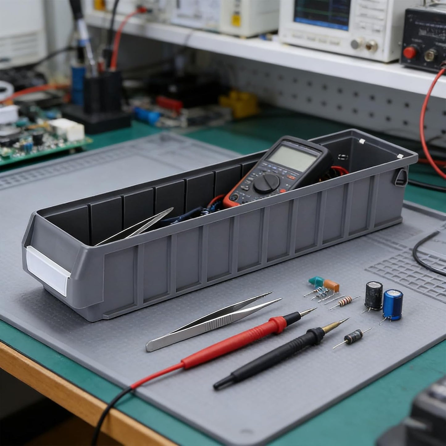  Boîte D'atelier Portable Avec Structure Renforcée Et Design Spacieux, Boîte De Rangement Pour Outils De Gestion Professionnelle Avec Compartiments