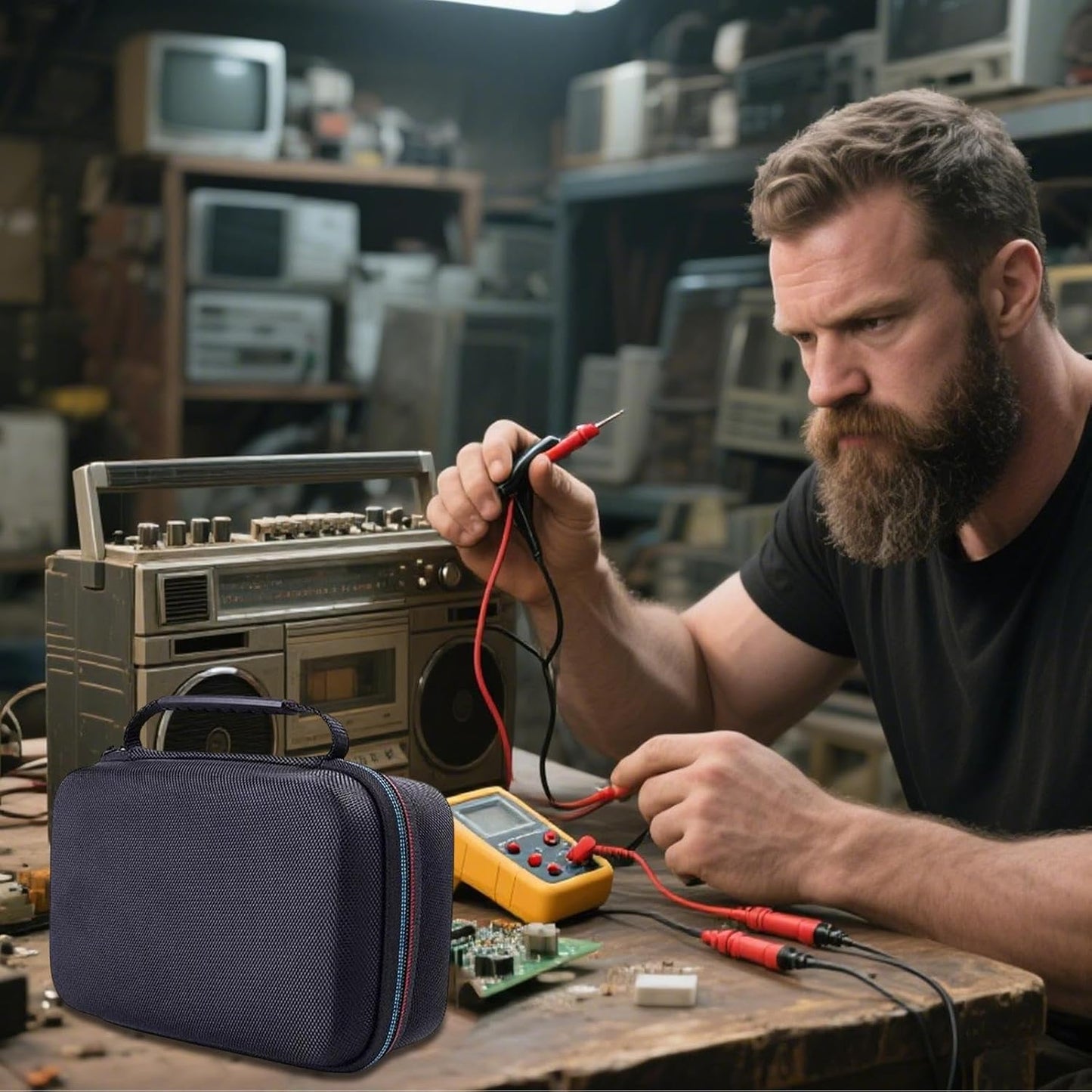  Coque Rigide, étui Rigide Portable Multifonctionnel, Boîte à Outils De 30,5 Cm Avec Grande Capacité, Organiseur Avec Design Anti-chocs, Fermeture éclair Sécurisée, Fournitures De Rangement, Randonnée