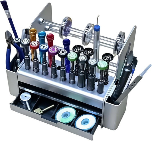 GENERIC Organise-r De Petites Pièces Avec Fentes De Trous – Boîte à Outils De Réparation Pour Outils D'ouverture De Téléphone, Vis | Étui De Rangement En Polypropylène De 500 G Pour Atelier, Bureau, Station