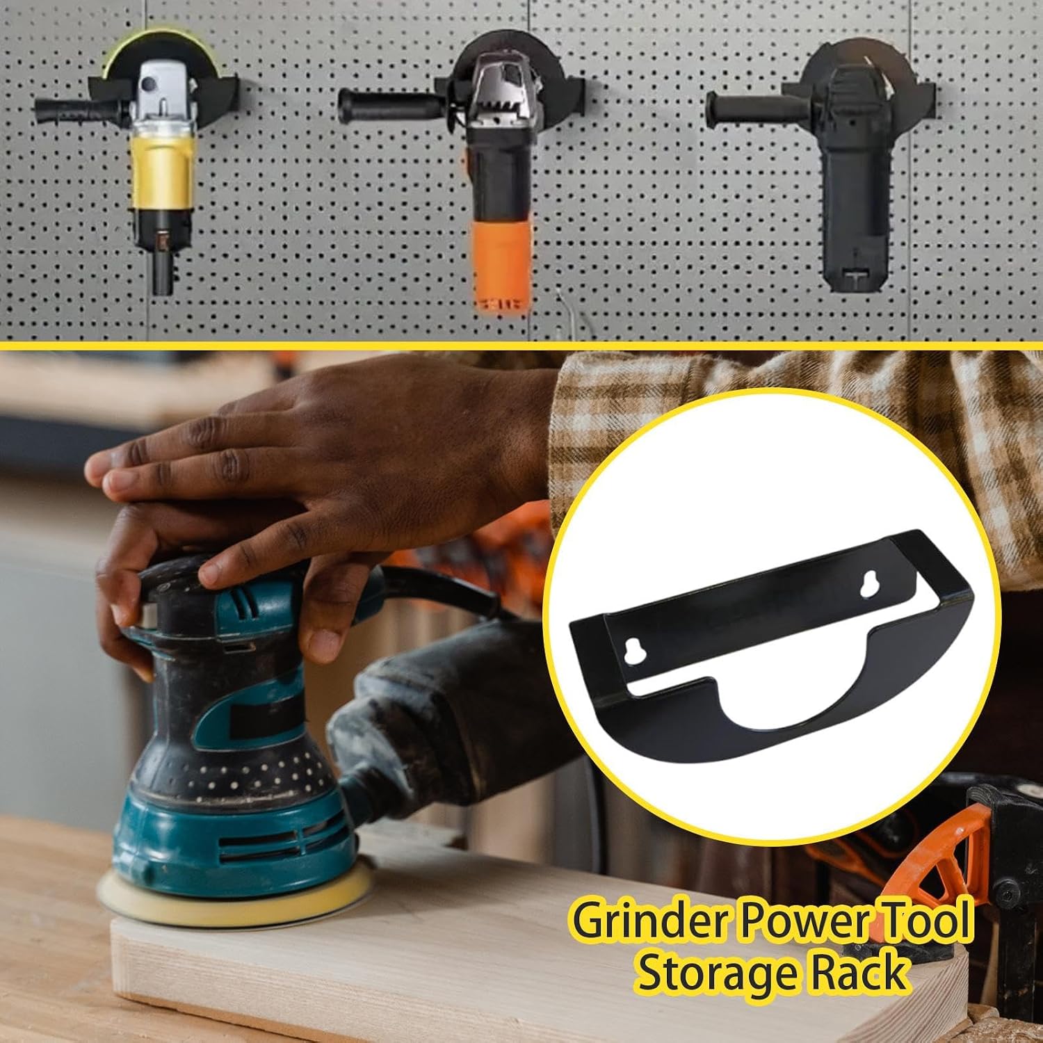  Organiseur D'outils électriques, Outils électriques En Métal, Système De Rangement Multifonction Robuste Et Résistant à L'usure, Idéal Pour Meuleuse D'angle, Polisseuse, Ponceuse, Atelier