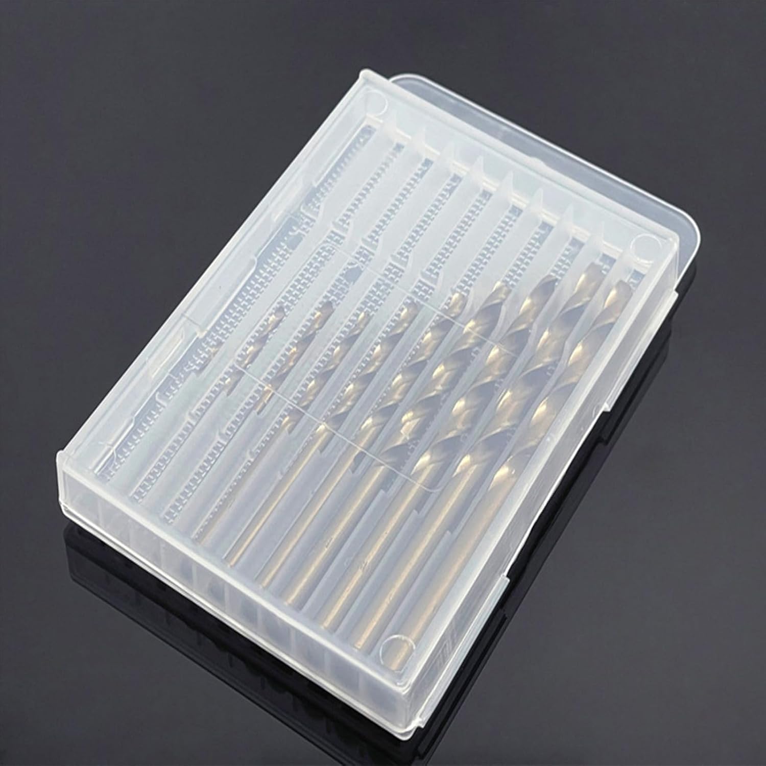  Boîte à Outils Transparente Robuste Avec Fermeture Sûre Et Crochet De Suspension Pour Accessoires, Cloisons Internes Et Crochets De Transport Pour Une Utilisation En Atelier