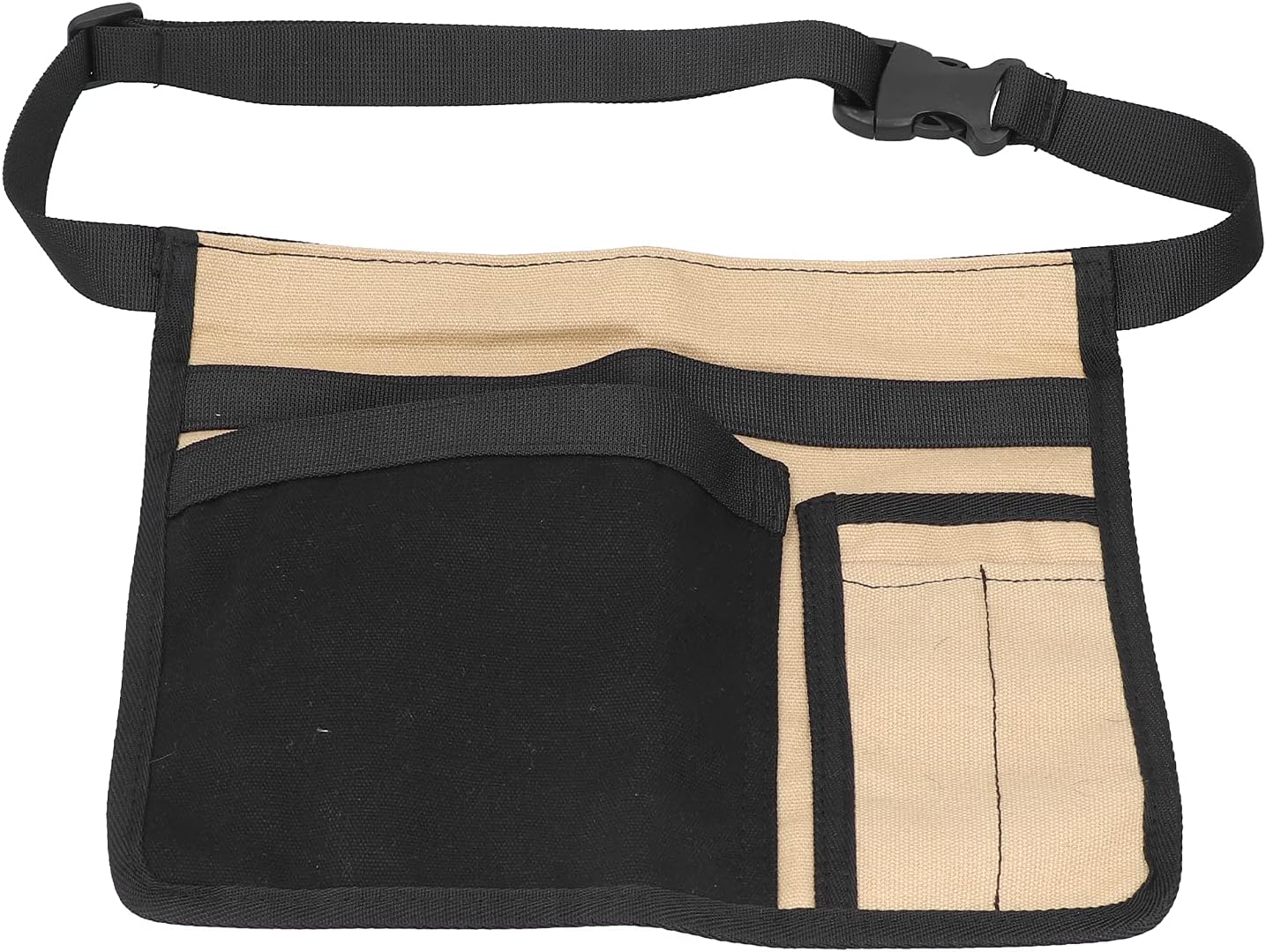 Sac à Outils Unilatéral En Tissu Oxford Résistant à L'usure, Organisateur D'outils De Jardin Réglable Pour Les Projets De Jardinage Et De Bricolage (Kaki Et Noir)