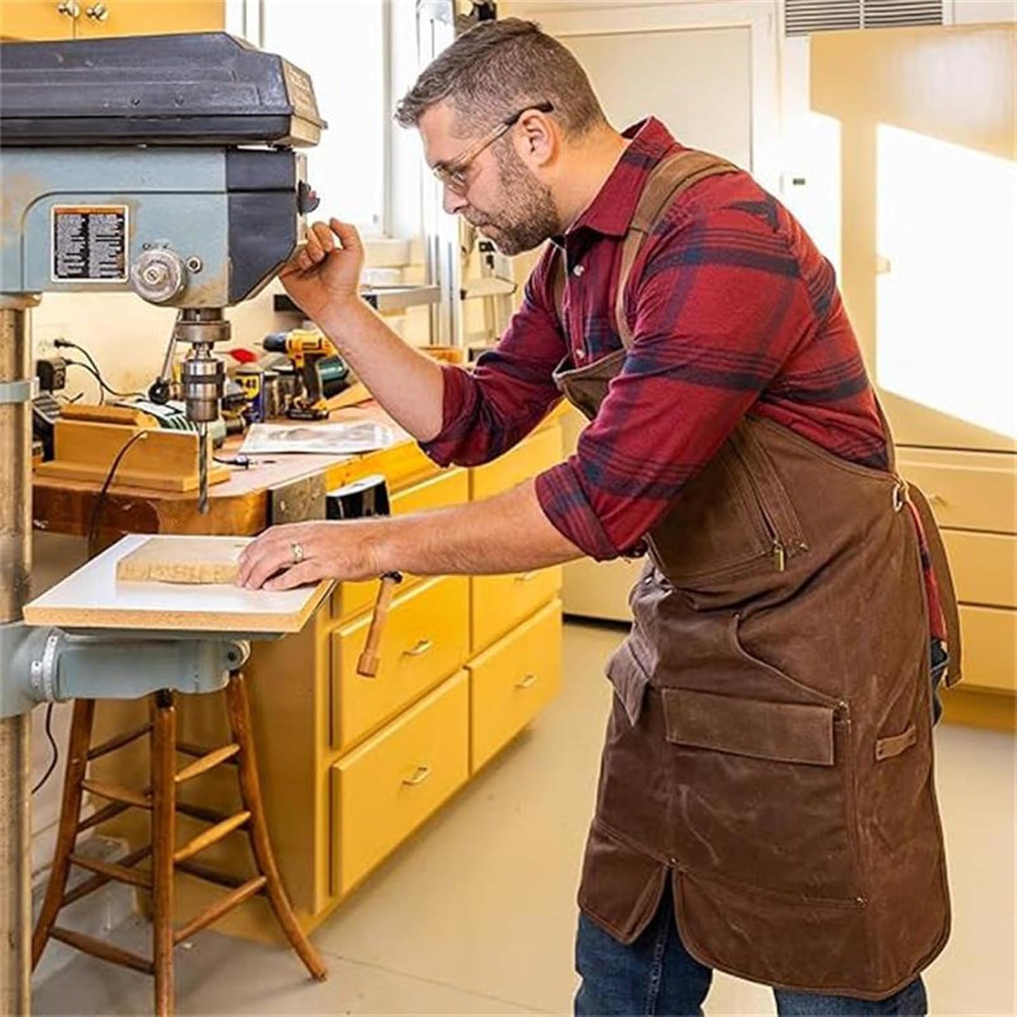  Tablier De Rangement Universel Pour Outils, Avec Large Poche, Bords Scellés, Travail Du Bois, Peinture, Sangle, Organisateurs D ' Outils Réglables