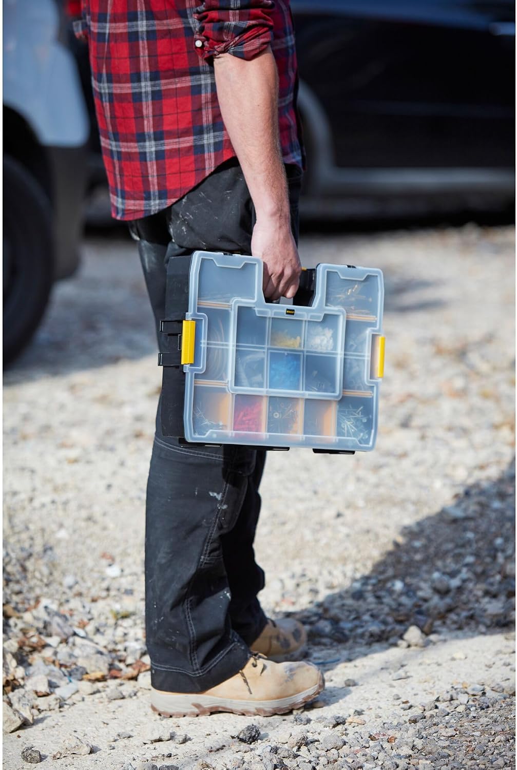  Stanley Fatmax 1-95-622 Servante D'Atelier Sur Roulettes Métal/Plastique - Gamme Fatmax & Stanley 1-94-745 Organiseur Sort Master 17 Compartiments - 8 Intercalaire Mobile