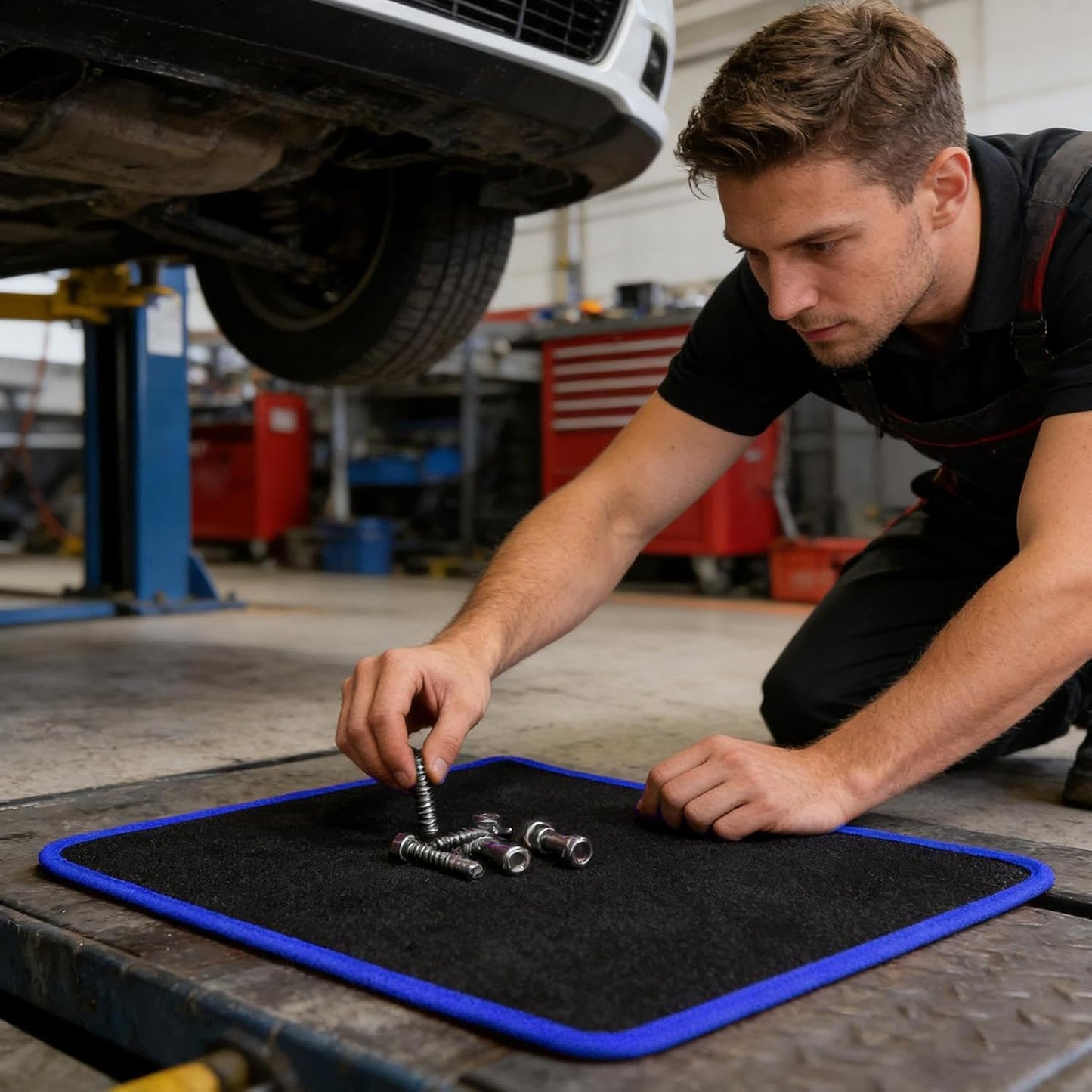  Lot De 3 Tapis Magnétiques Pour Outils De Mécanicien, Avec Couche De Protection En PVC, Porte-outils De Différentes Tailles, Pour Atelier Domestique, Réparation Automobile, Mécanique, électriciens Et