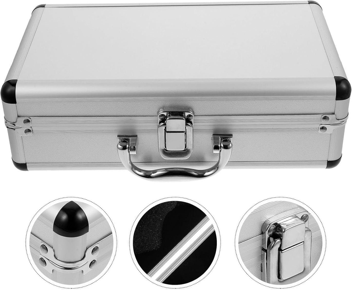  Healvian Malette Couteaux Professionnel Vide En Alliage D'aluminium Grosse Capacité, Étui Rigide Portable à Poignée, Pour Bureau Et Atelier