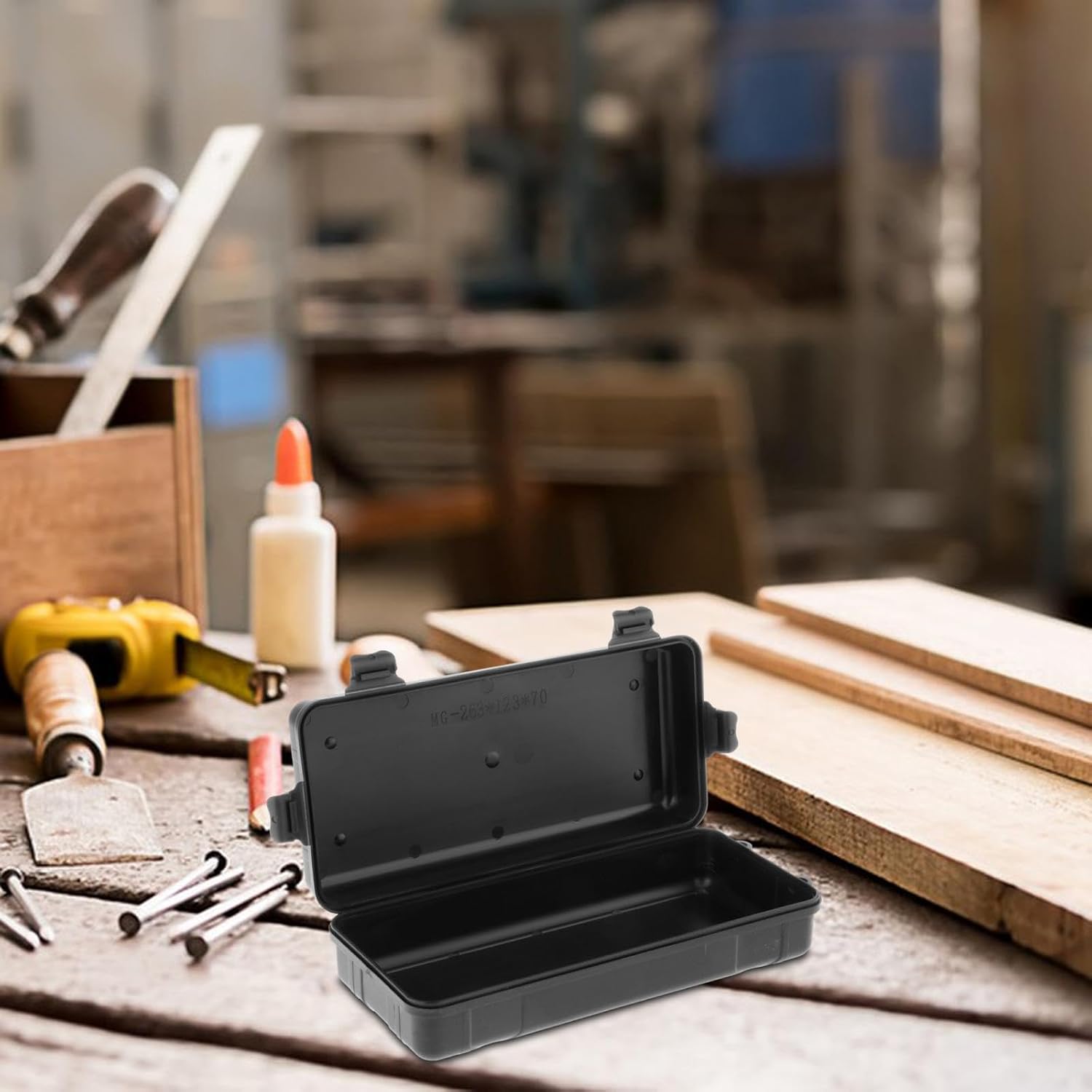  Boîte à Outils Portable, Sûre Et Résistante, Idéale Pour Organiser La Quincaillerie D'un électricien, D'un Garage, D'un Atelier De Loisirs, 26.3 Cm X 12.3 Cm X 7 Cm