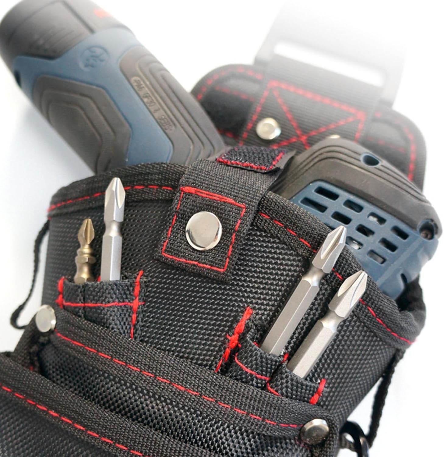  Pochette Ceinture Porte-Outils - Sac Organisateur De Travail Utilitaire Magnétique | Étanche Et Résistante Porte Perceuse Et Vis Outdoor Chantier