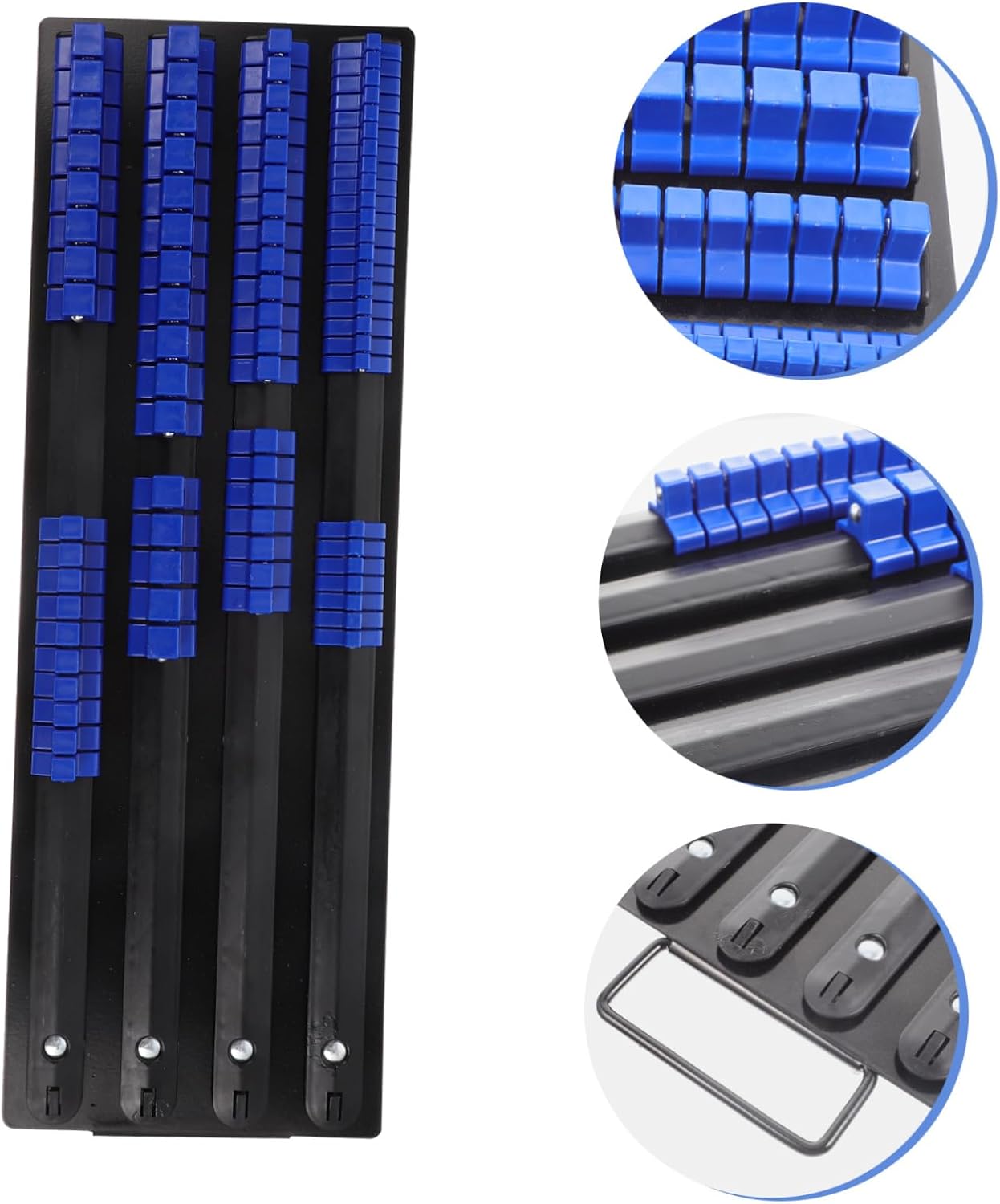  Housoutil Organisateur De Douilles Efficace Support De Rangement En Métal Plateau De Douilles 1/2 3/8 1/4 Kit