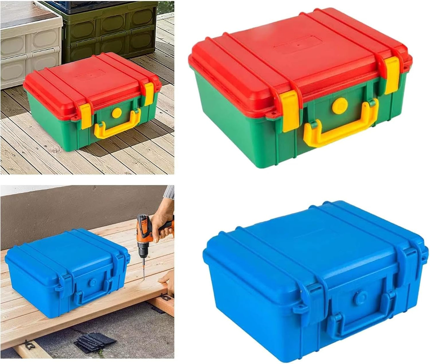  Organisateurs D'outils Conteneur De Stockage Construction Étanche À L'épreuve Poussière Pour Le Chantier Construction Garage D'atelier Utiliser La Boîte Outils Portable L'épreuve Des