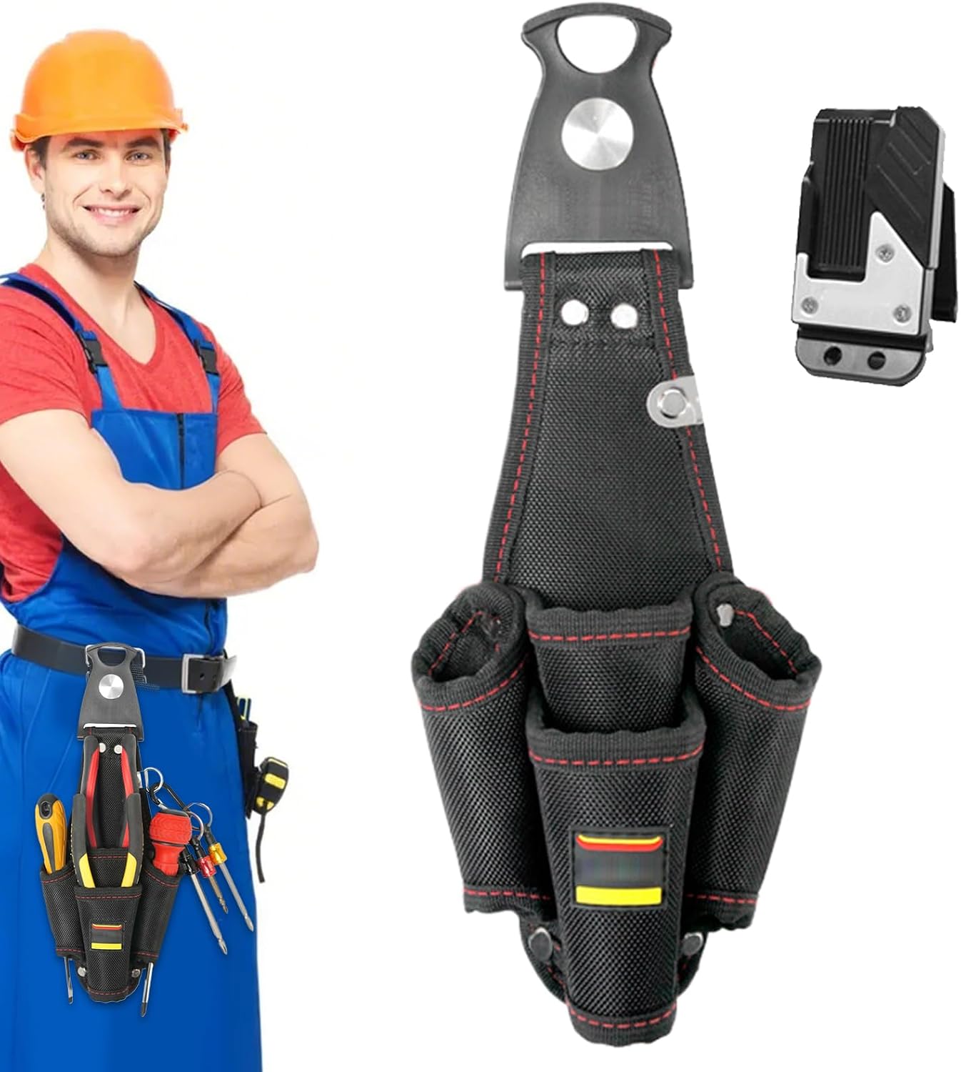  Sacoche D'électricien,Grande Capacité De Rangement Organiseur | Ceinture Porte-outils - Pour Artisan Couvreur Menuisier Bricoleur