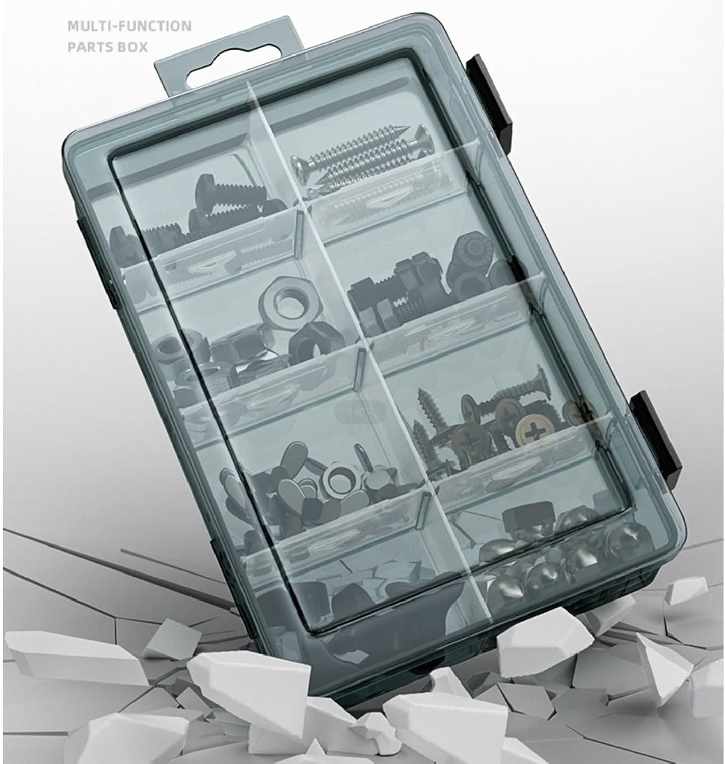  Boîte à Outils Compacte Pour Vis, Clous Et Petits Articles Conçue Avec Séparateurs Intérieurs Amovibles