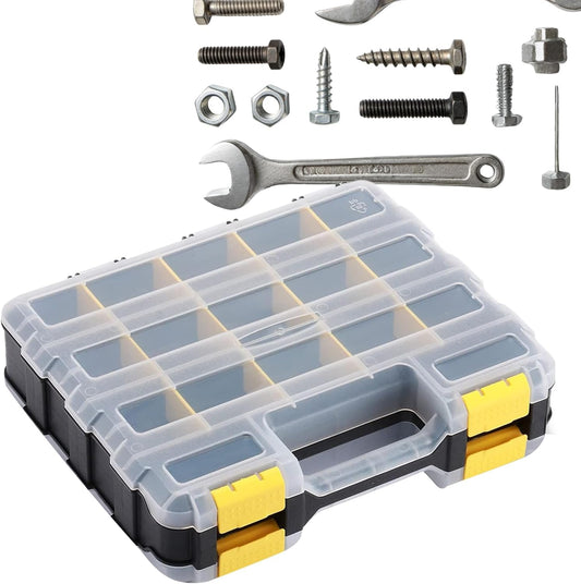 GENERIC Boîte à Outils Portable – Boîte De Rangement Portable Transparente | Boîte à Outils Pour Petites Pièces, Pièces électroniques, Perles, Bijoux, Garage