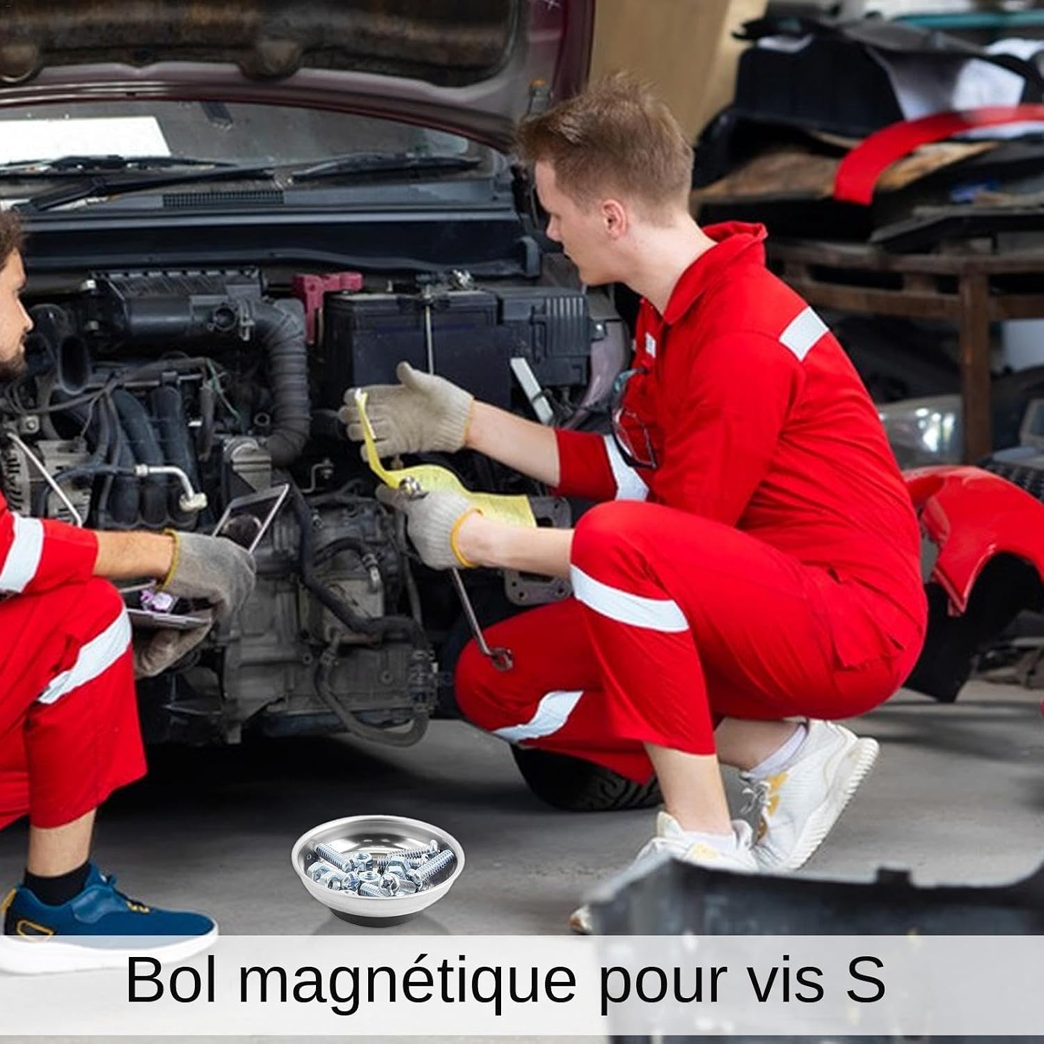  Plateau À Outils Magnétique | Plateau À Vis D'atelier | Support De Rangement À Vis | Plateau Magnétique Robuste En Acier Inoxydable, Porte-outil, Bol À Vis Mécanique Pour La Fixation Des Écrous Et Des