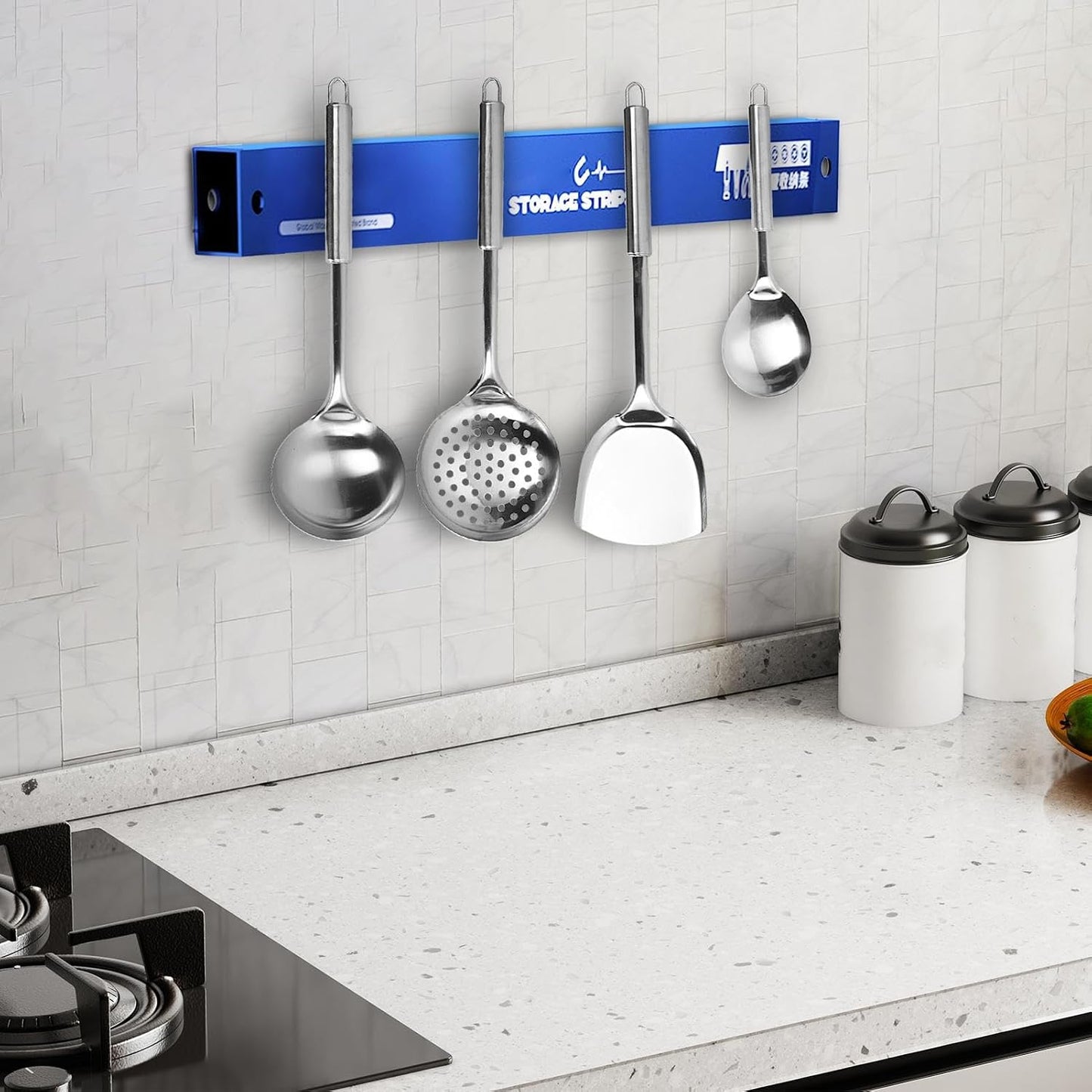  Porte-outils Magnétique Pour Garage, étagère Murale En Acier Inoxydable, Construction Robuste, Design Peu Encombrant, Idéal Pour Atelier, Cuisine Et Petits Appartements, 25 X 2 X 1 Cm