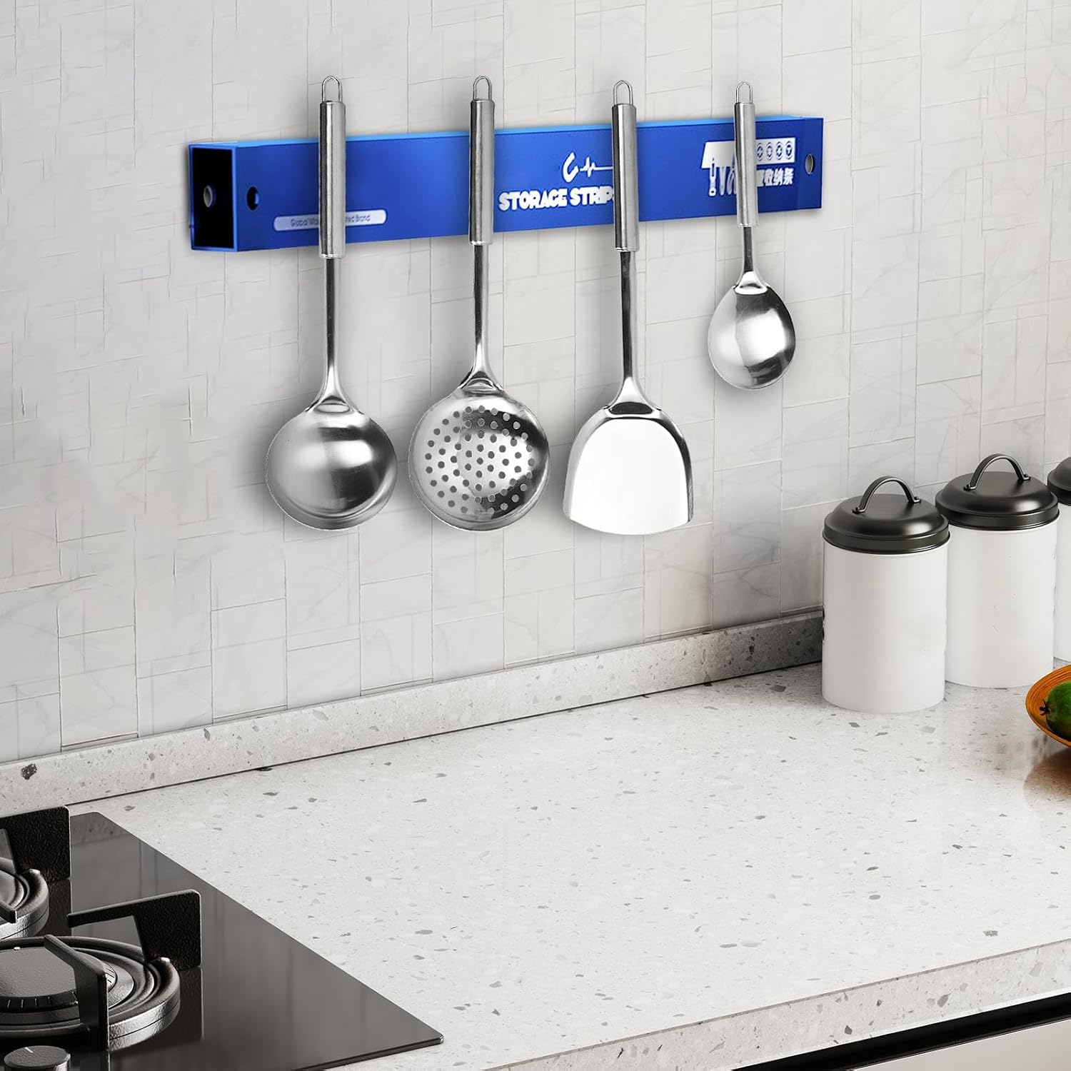  Porte-outils Magnétique Pour Garage, étagère Murale En Acier Inoxydable, Construction Robuste, Design Peu Encombrant, Idéal Pour Atelier, Cuisine Et Petits Appartements, 25 X 2 X 1 Cm