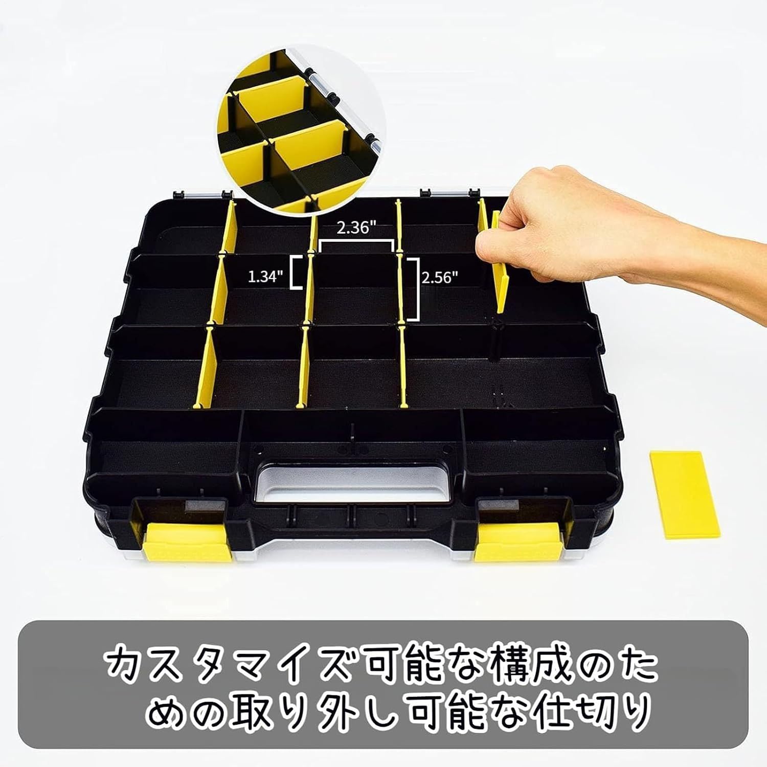 GENERIC Petite Boîte à Outils – Double Face 34 Compartiments Pour Vis, Clous, Boulons, Boulons, Forets, Douilles, Petites Pièces, Perles, Bijoux | Transparent Et Flexible Avec Sécurisé, Organiseur