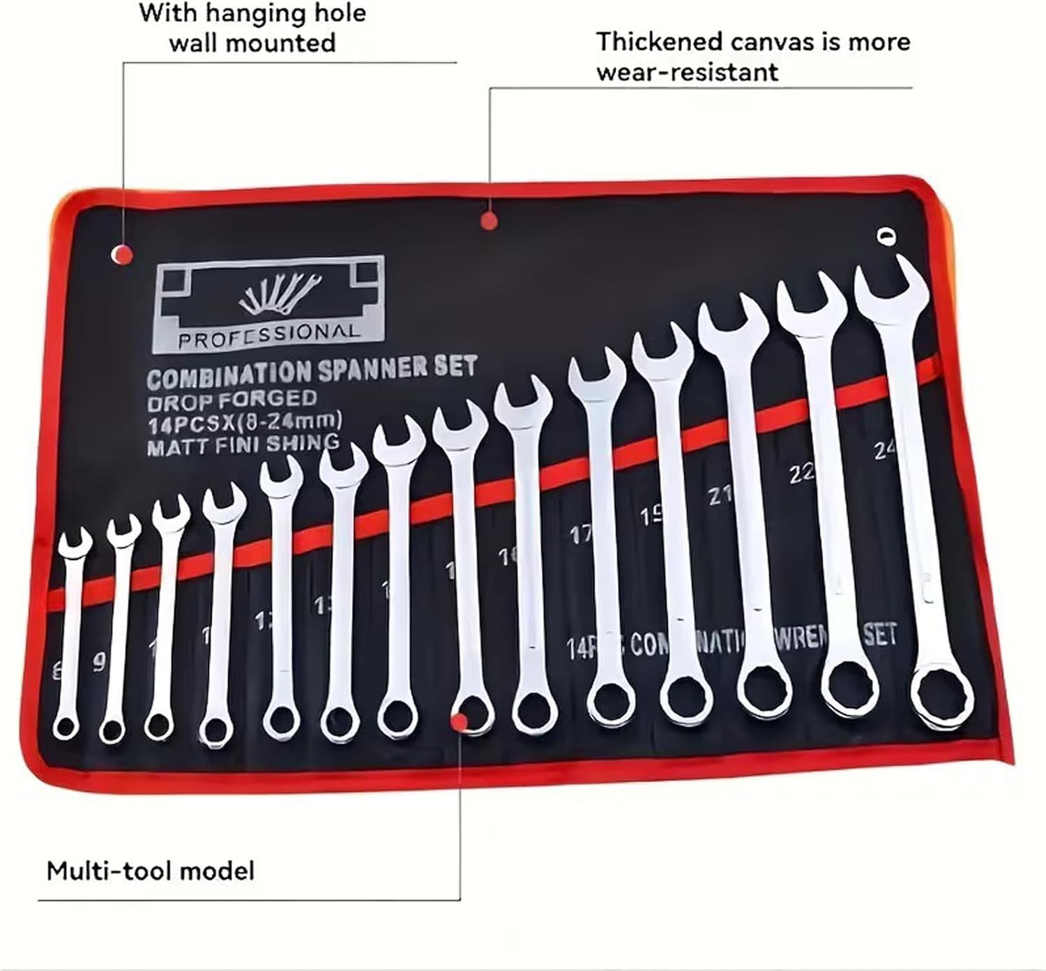  Porte-clé Portable Avec 14 Poches Pour Outils à Main, Organisation, Garage, Camping, Planificateur D'outils