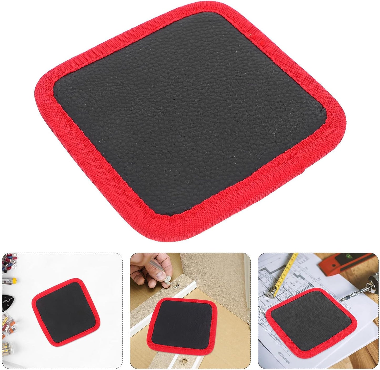  Angoily Tapis Magnétique Double Face Rouge Et Noir En Pu, Porte-vis Magnétique Compact Pour Rangement D’outils Et Pièces Métalliques, Plateau à Outils De Mécanicien Pratique Pour Atelier