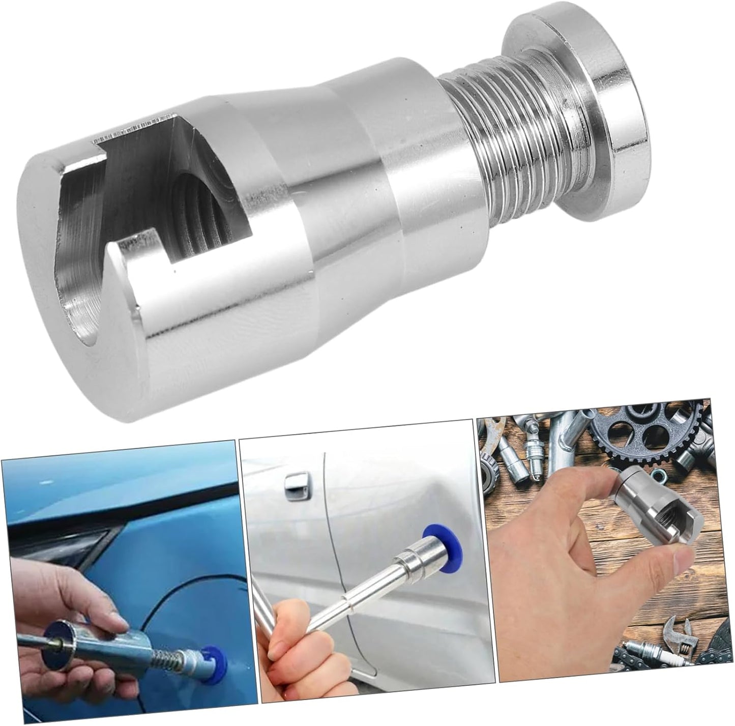  Ciieeo Tête De Tireur D'épulseur Aluminium Outil Forme Voiture Automobile Suppression Pour Réparation Extracteur De Bosses Vis Ton Le Fer Silver