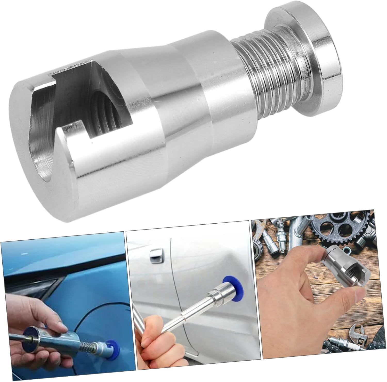  Ciieeo Tête De Tireur D'épulseur Aluminium Outil Forme Voiture Automobile Suppression Pour Réparation Extracteur De Bosses Vis Ton Le Fer Silver