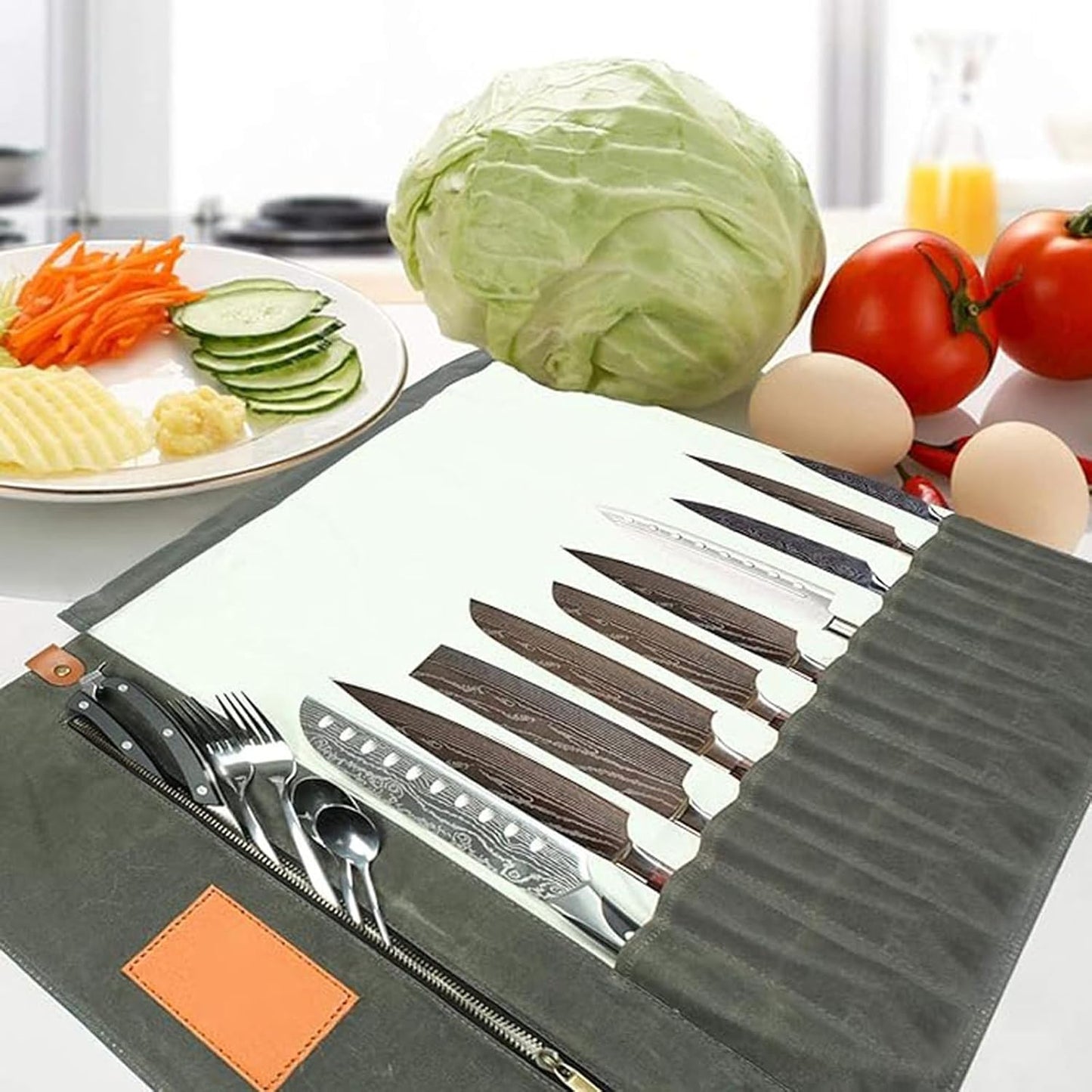  Sac à Outils De Grande Capacité Avec Poignée Ergonomique Et Sangle Réglable Pour Les Chefs Professionnels Et Les Amateurs De Cuisine