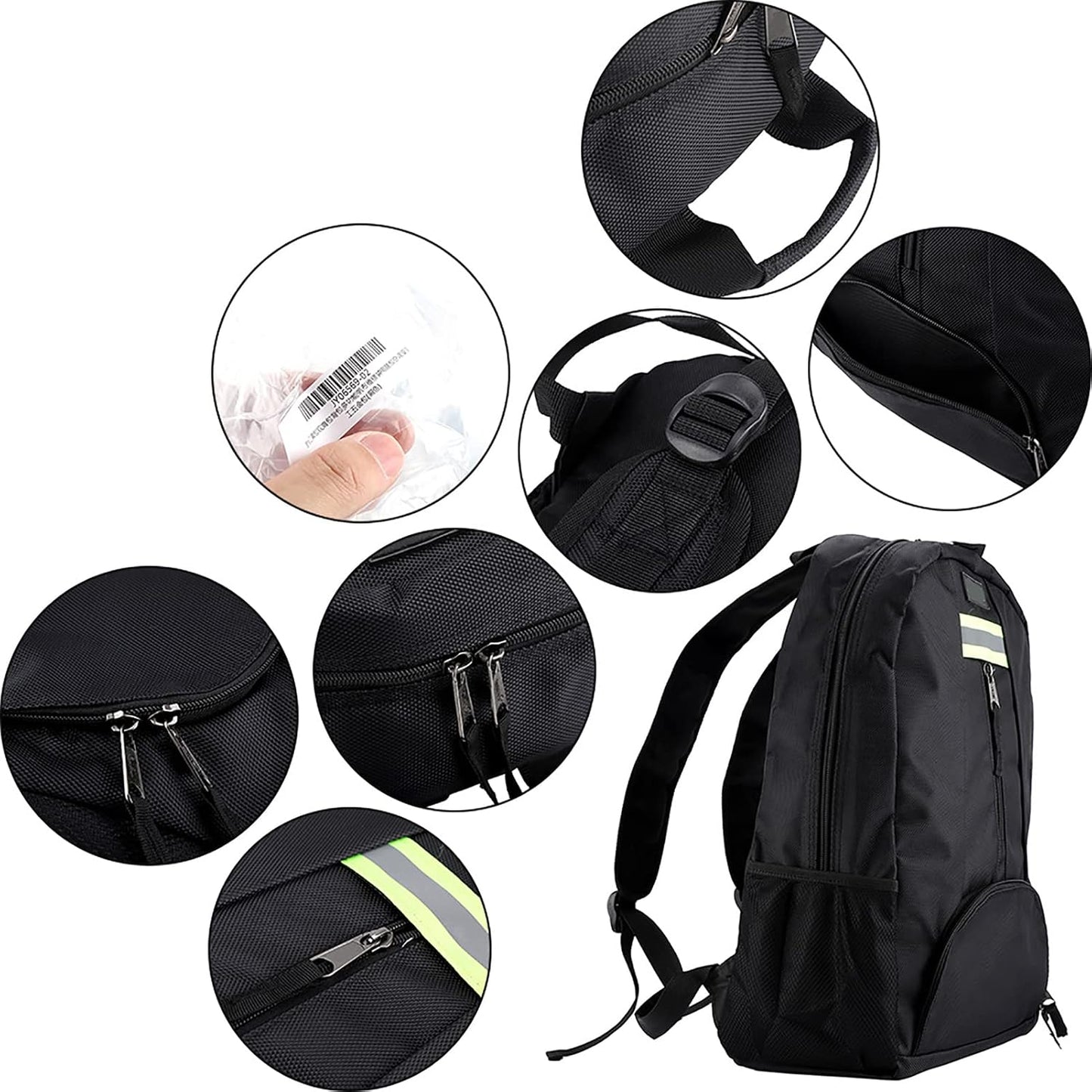  Sac à Dos à Outils Robuste, Sac D'électricien Avec épaule, Organisateur De Rangement D'outils Multi-poches Pour Entrepreneur (Noire)