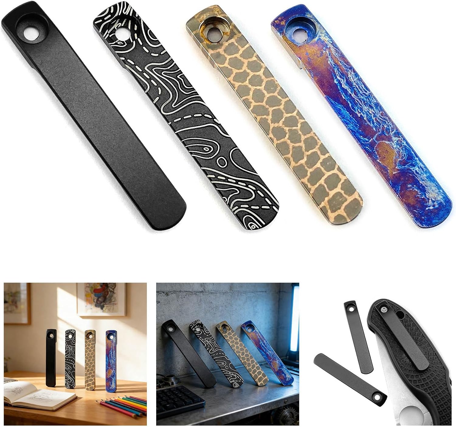  Pince Coupante En Métal Avec Plusieurs Options De Couleur, Pince Noire Légère Pour Transporter Un Clip Arrière élégant
