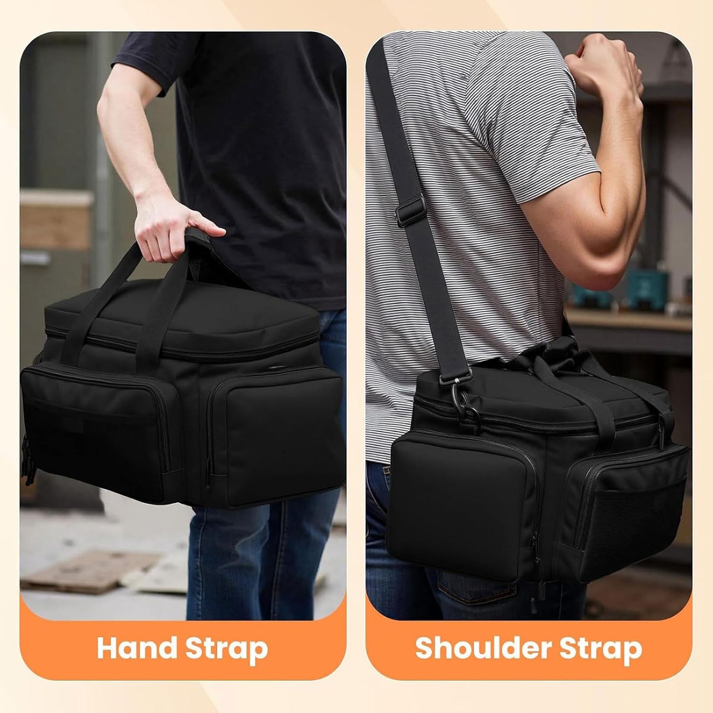  Sac De Rangement Robuste Pour Outils Avec Bords Renforcés, Fond Imperméable Et Résistance à La Déchirure Pour Diverses Utilisations