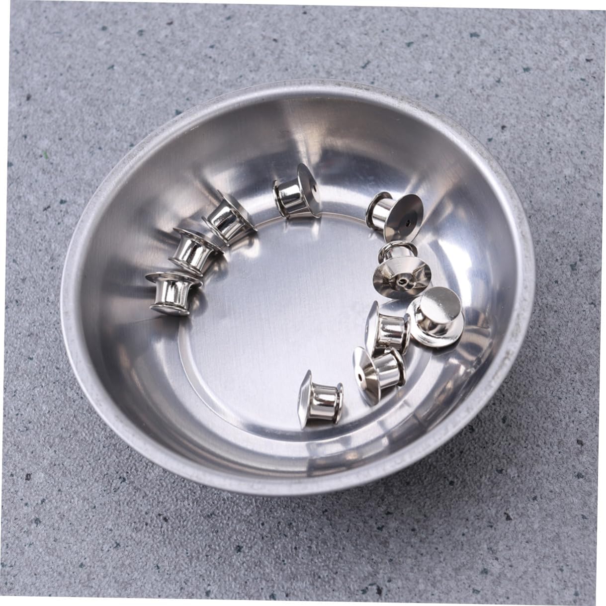  VALICLUD Lot De 4 Plateaux Magnétiques Ronds En Acier Inoxydable 7,6 Cm, Bol Porte-pièces Compact Antirouille, Utilisable Pour Vis Et Petits Outils En Atelier Ou Bricolage