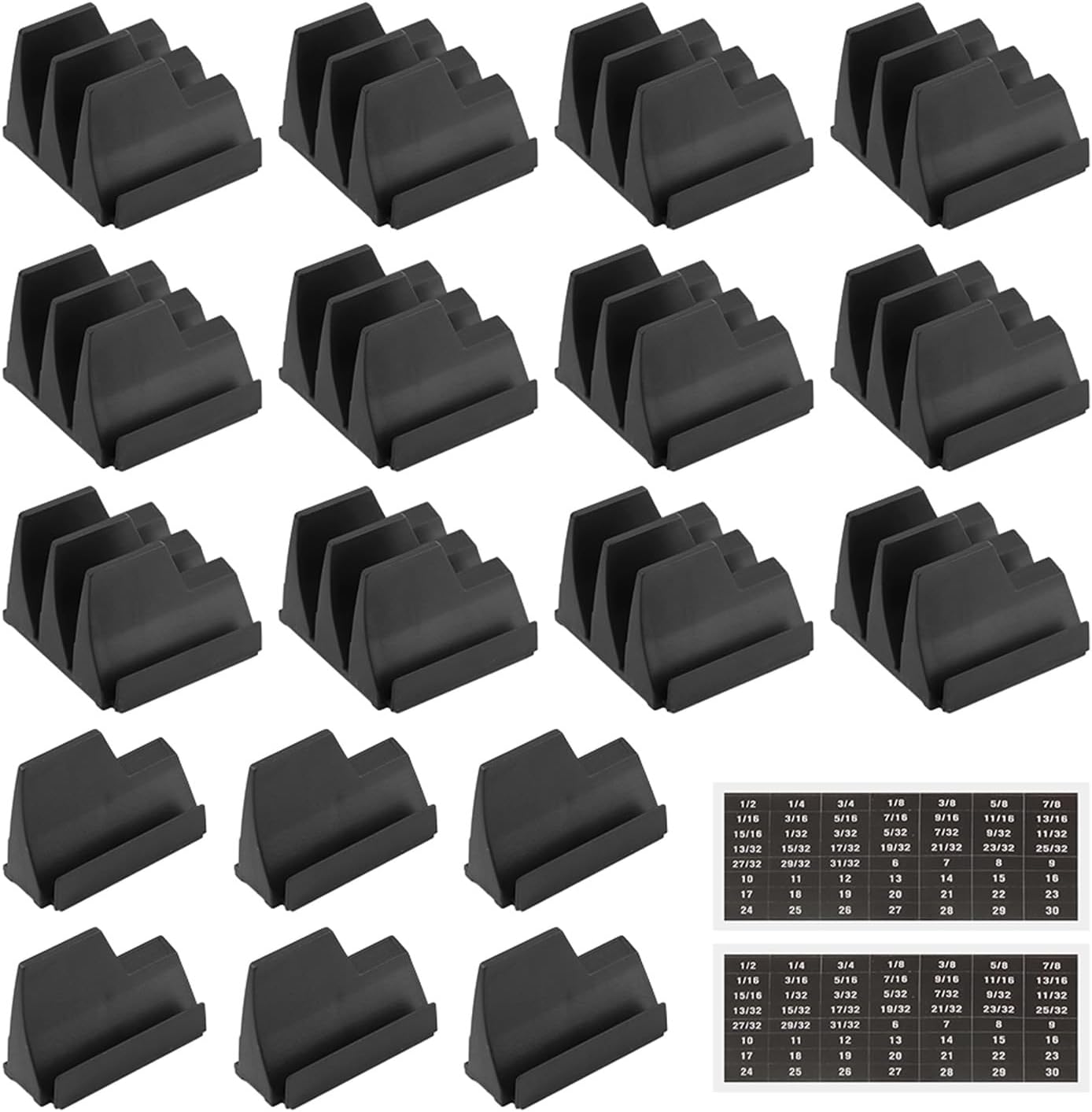  Ragyzity Lot De 40 Organiseurs De Clés, Support De Clés Pour Tiroir à Outils, Organiseur Modulaire Pour Boîte à Outils, Support De Clé Magnétique Pour Rangement De Clés, Noir