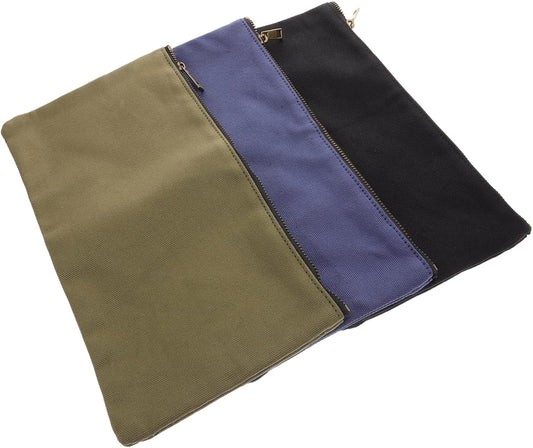  Jojofuny 3 Pcs Pochette De Rangement En Toile à Fermeture Éclair Pour Outils Paquet De Rangement Utilitaires Pour Garage