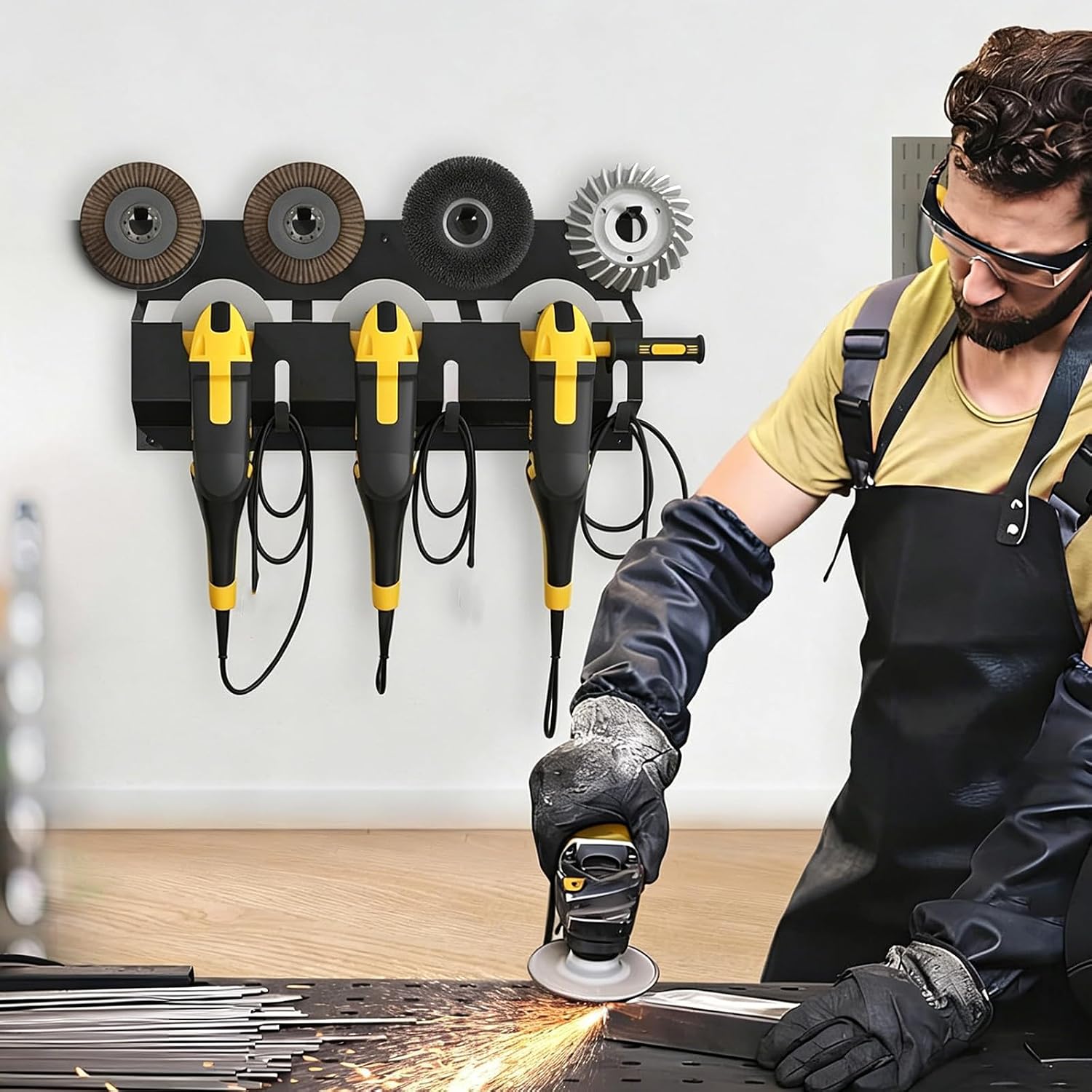  Support à Outils électriques Professionnel Avec Design Ouvert Pour Meuleuses, Clés Et Organisation D'atelier, Planificateur D'outils électriques