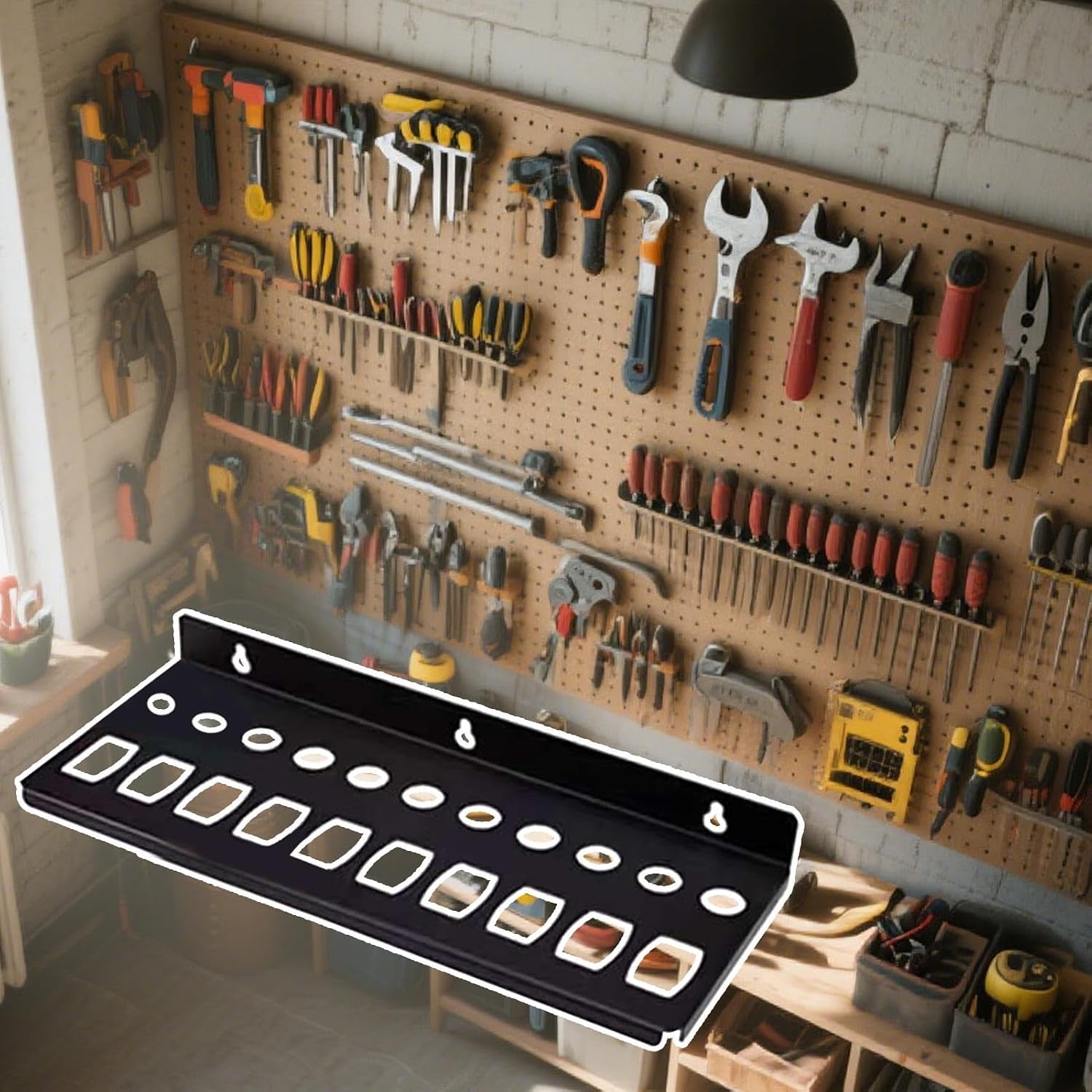  Generisch Organisateur De Tournevis, Robuste, Montage Mural, Pour Garage, Chantier, Outils Ménagers