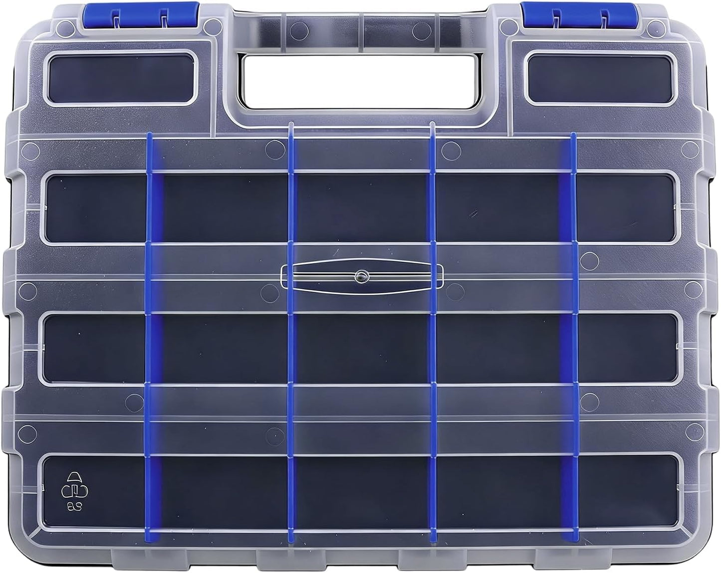 GENERIC Boîte De Rangement Pour Vis – 34 Compartiments Double Face | Boîte à Outils Pour écrous, Boulons, Clous, Bijoux, Articles De Pêche, électroniques, Garage, Atelier, Bureau, Maison