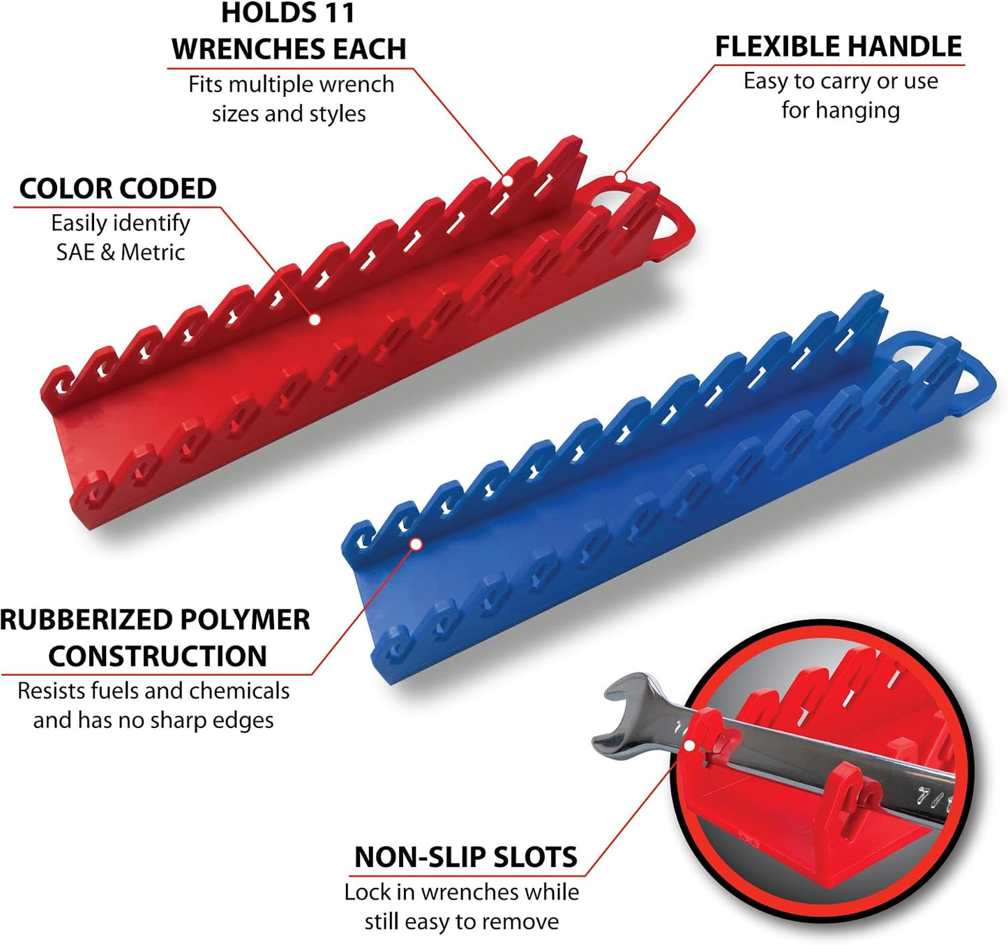  PERFORMANCE TOOL W30595 Lot De 2 Porte-clés 11 Fentes
