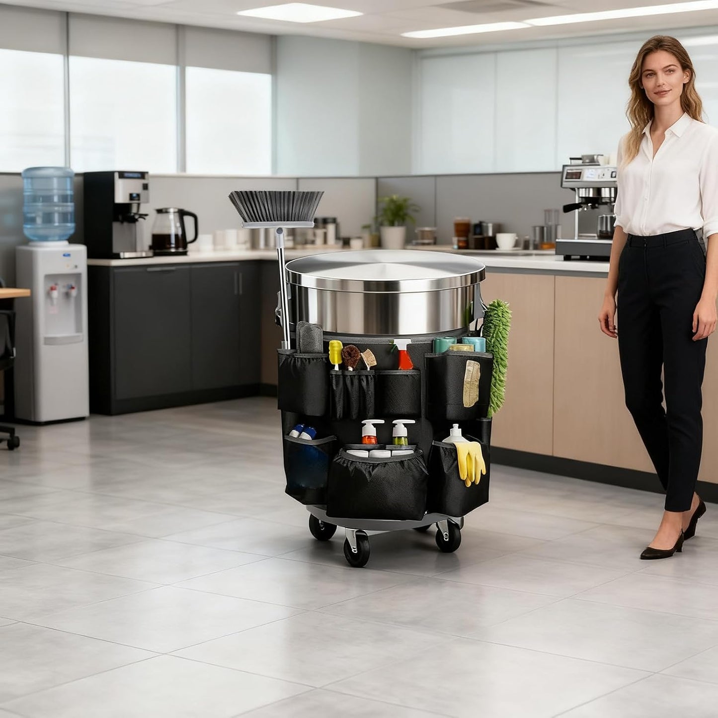  Sac à Outils De Nettoyage | Organisateur D'outils Avec Plusieurs Poches Résistant Pour Toilettes – Sac Pour Fournitures De Nettoyage, Pour Maison, Garage, école, Bureau Commercial