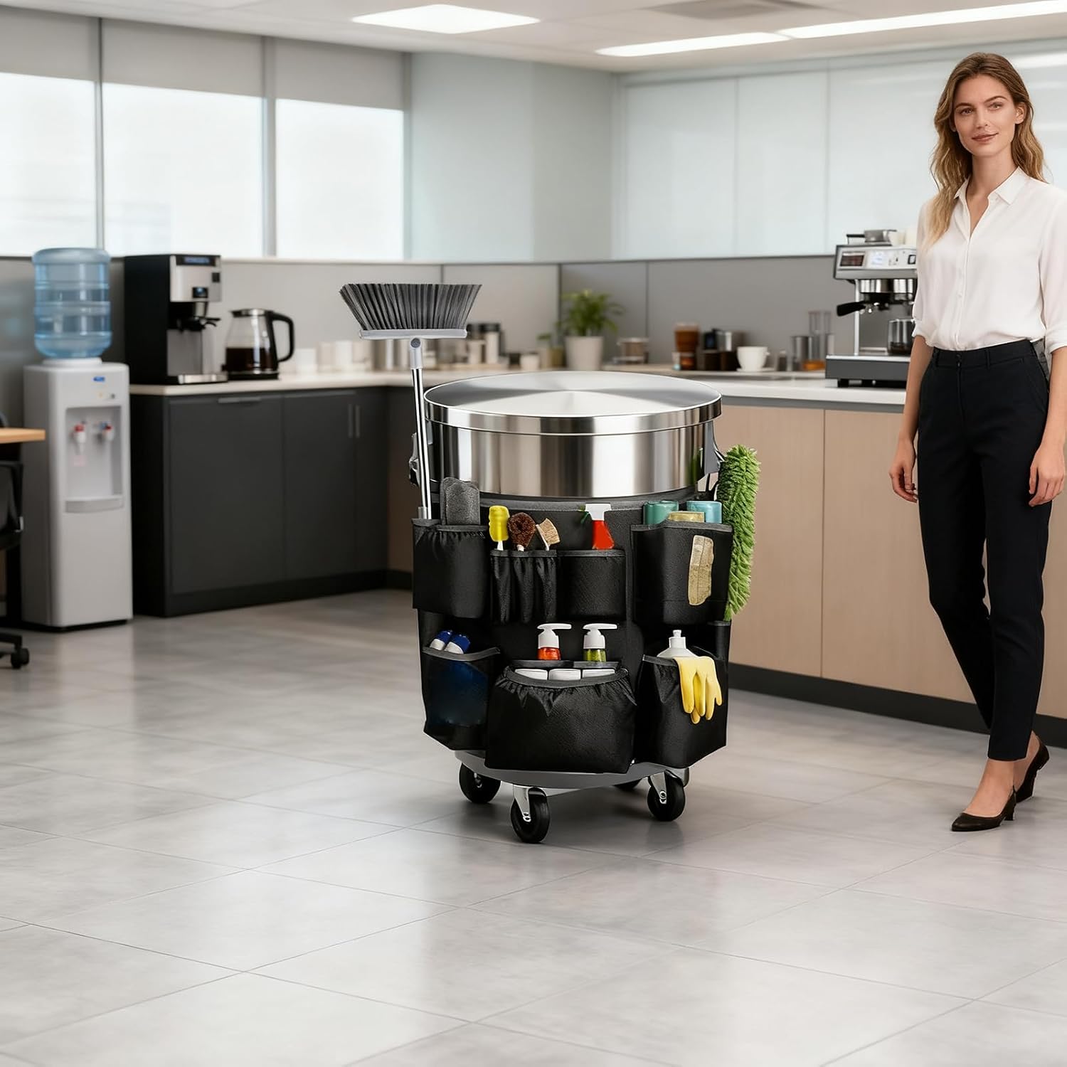  Sac à Outils De Nettoyage | Organisateur D'outils Avec Plusieurs Poches Résistant Pour Toilettes – Sac Pour Fournitures De Nettoyage, Pour Maison, Garage, école, Bureau Commercial