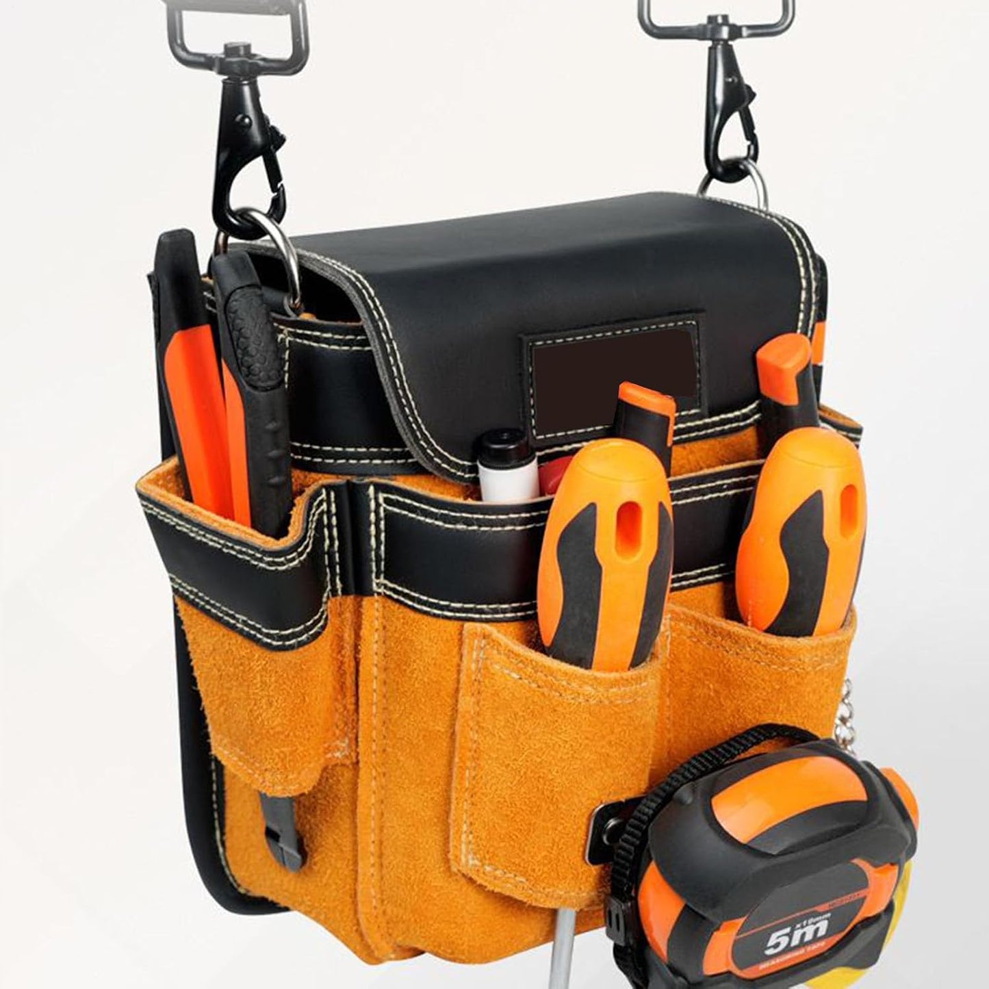  Pochette Pour Outils Avec Ceinture - Porte-Poches Amovible À Multiples Compartiments - Avec Bretelle Amovible Et Ceinture Porte-Outil,Pour Les Travaux De Construction, D'Électricité, De Maintenance, D