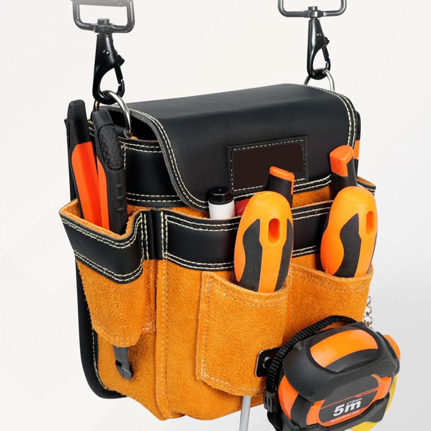  Pochette Pour Outils Avec Ceinture - Porte-Poches Amovible À Multiples Compartiments - Avec Bretelle Amovible Et Ceinture Porte-Outil,Pour Les Travaux De Construction, D'Électricité, De Maintenance, D