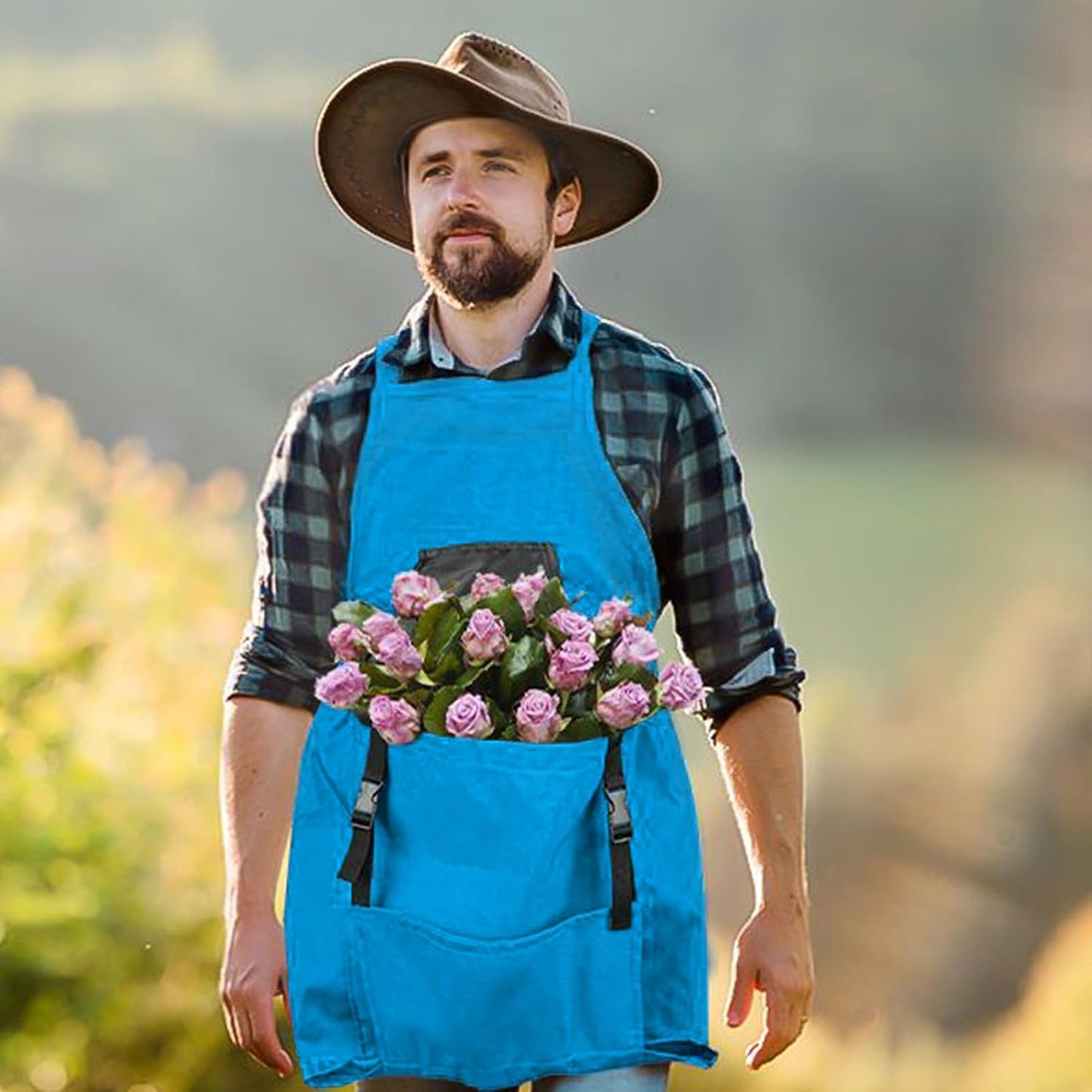  Generisch Tablier De Jardinage, Imperméable, Avec Poche De Cueillette Réglable, Porte-outils Pour Femmes, Hommes, Travail Automatique, Agriculteurs, Jardiniers, Serre, Fruits Et Légumes