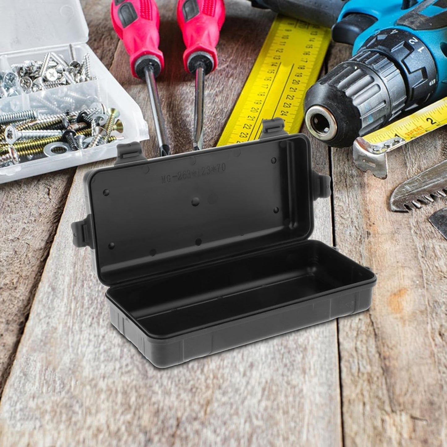  Boîte à Outils Portable, Sûre Et Résistante, Idéale Pour Organiser La Quincaillerie D'un électricien, D'un Garage, D'un Atelier De Loisirs, 26.3 Cm X 12.3 Cm X 7 Cm