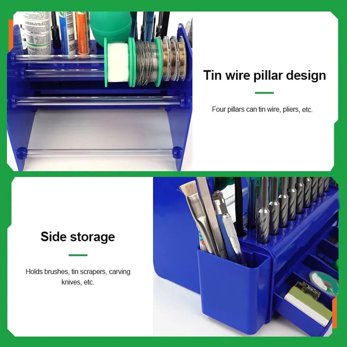 Boîte à Outils ZWXQE, Organisateur à Outils Avec Tiroir, étui à Outils De Réparation De Téléphone, 26 Trous Pour Tournevis Et Pinces à épiler, Compact Et Peu Encombrant
