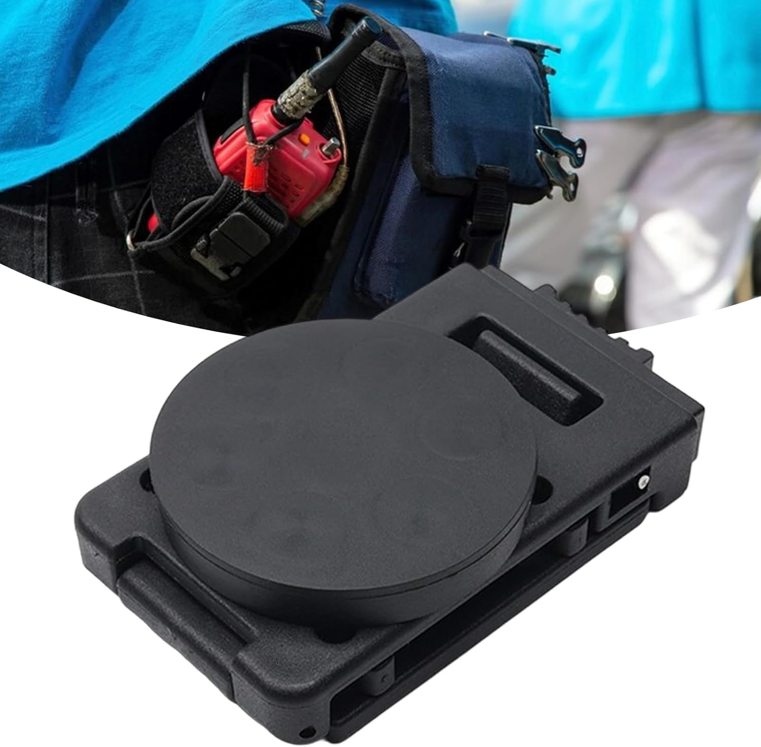  Clip De Ceinture Porte-outils Avec Revêtement Protecteur En Métal Pour Techniciens Et Ouvriers Du Bâtiment