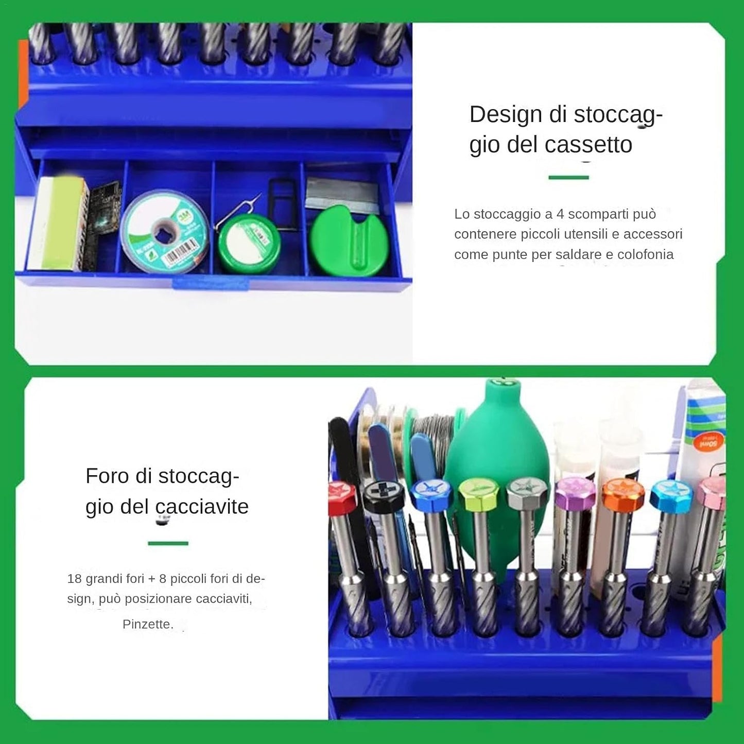 Genérico Organiseur D'outils 26 Trous | Compact Maintenance Kit | Tool Box, Professional Tool Organizer, Conteneur De Stockage Polyvalent, Easy Access Tool Box, Portable Maintenance Toolbox, Home Workshop