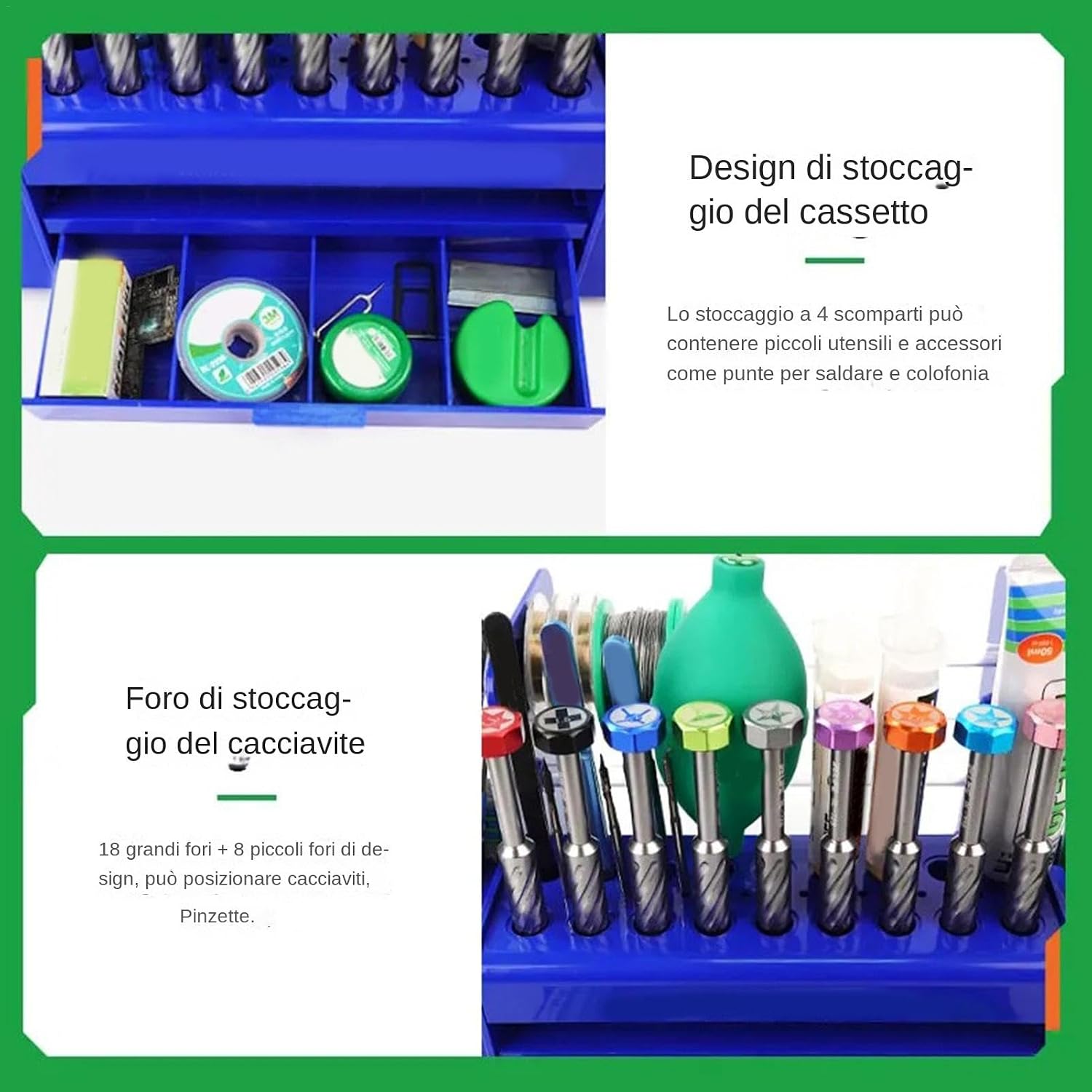 Genérico Organiseur D'outils 26 Trous | Compact Maintenance Kit | Tool Box, Professional Tool Organizer, Conteneur De Stockage Polyvalent, Easy Access Tool Box, Portable Maintenance Toolbox, Home Workshop