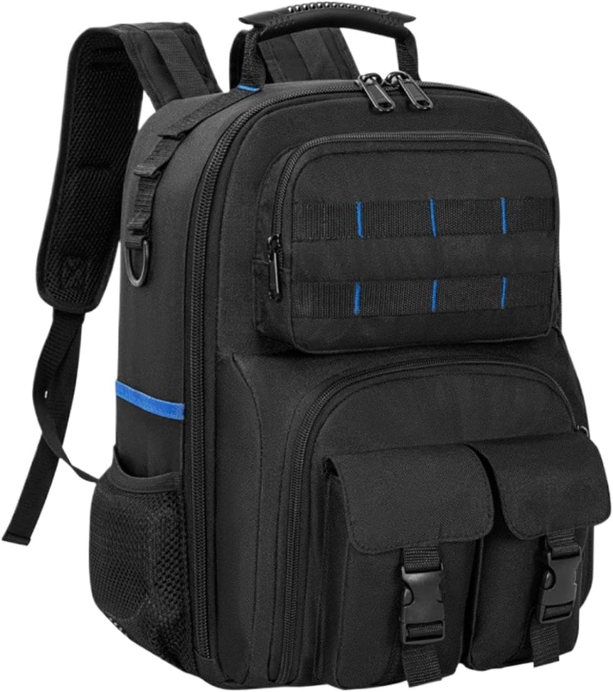 GENERIC Sac à Dos à Outils Robuste – Sac De Rangement à Base Rigide Pour équipement De Travail | Organiseur Multi-poches Avec Structure Renforcée, Technicien électricien Pour La Construction De Plombiers